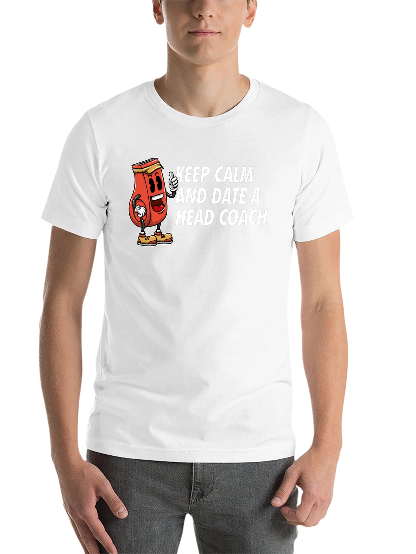 Black Keep Calm and Date a Head Coach Graphic T-Shirt view 14