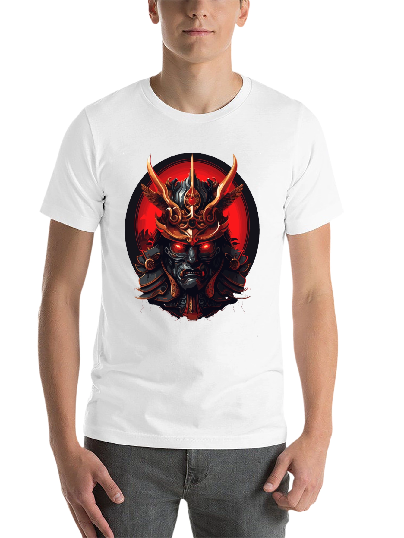 Black Samurai Warrior Graphic Tee - Men's Black T-Shirt view 14