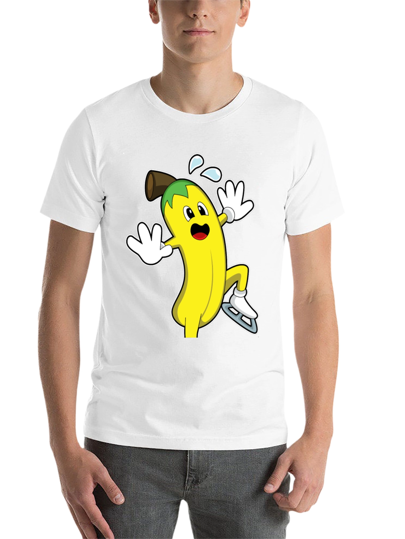 Black Banana Ice Skating T-Shirt - Fun & Unique Design view 14