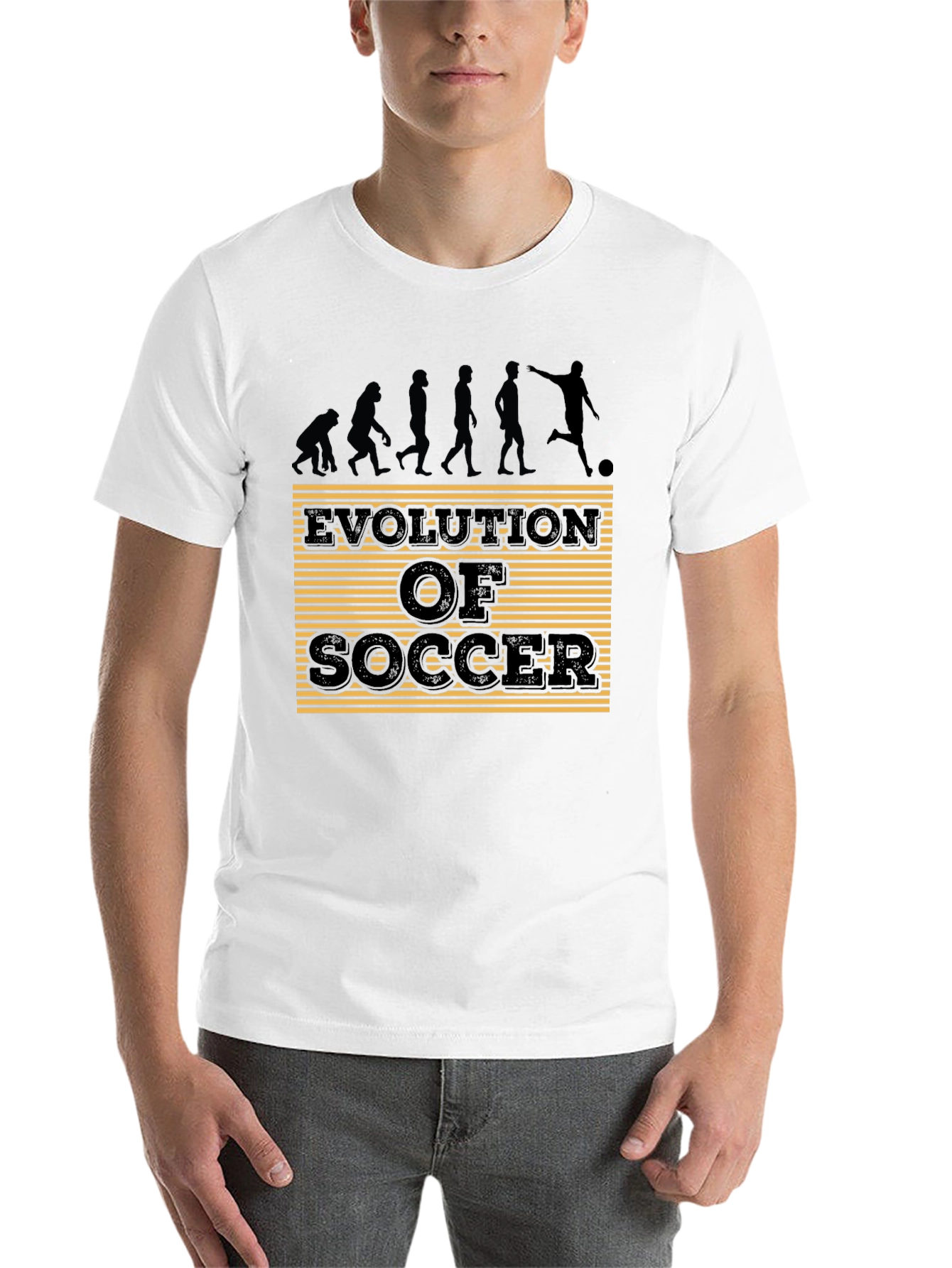 Black Evolution of Soccer Graphic T-Shirt view 14