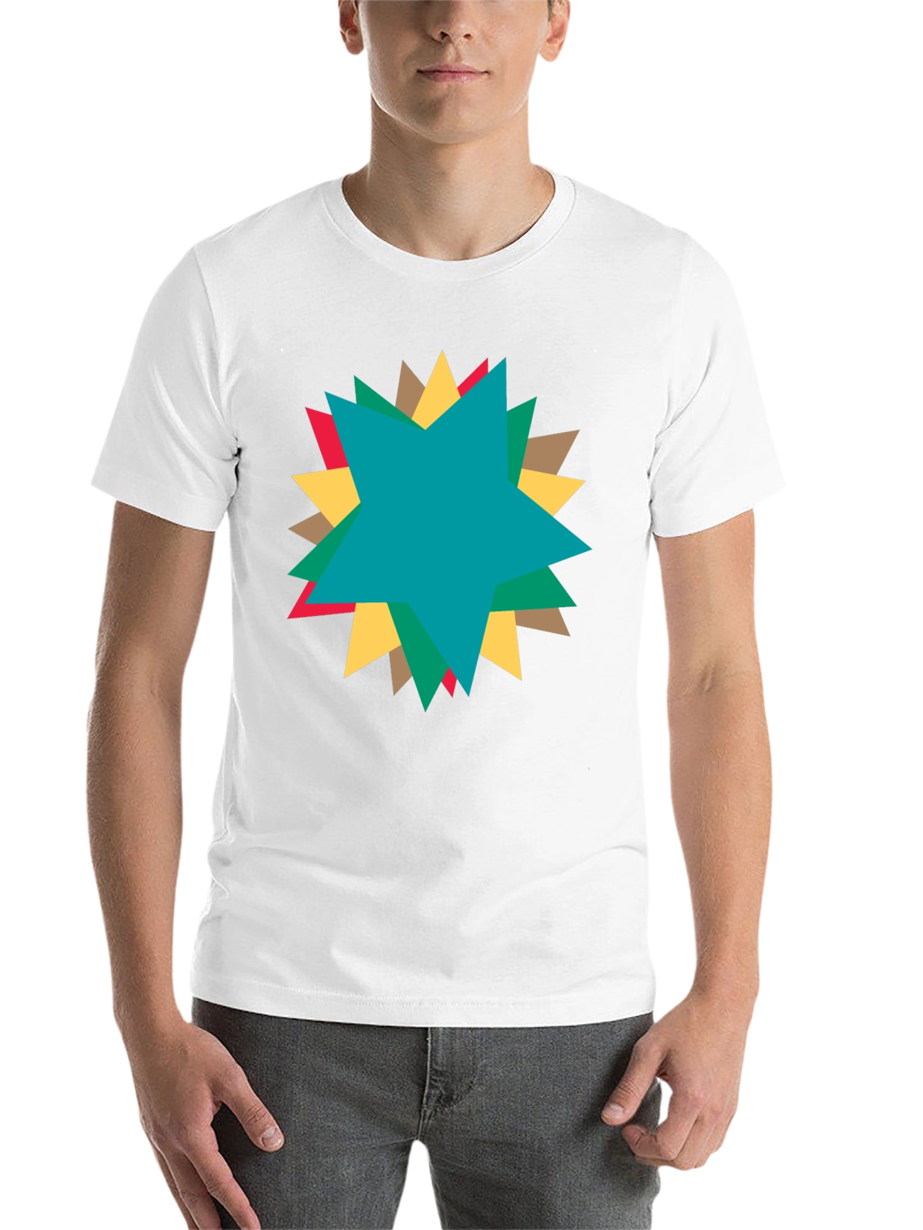 Black Starburst Graphic T-Shirt - Casual Comfort view 14