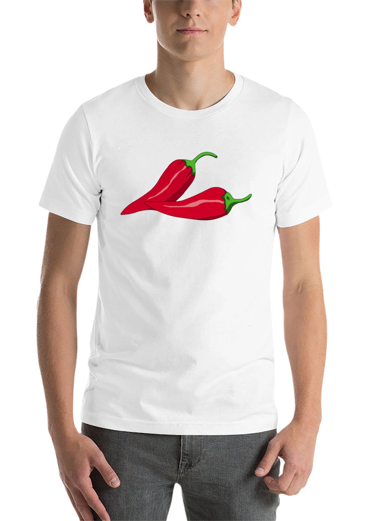 Spicy Chili Pepper Graphic T-Shirt - Black - 14