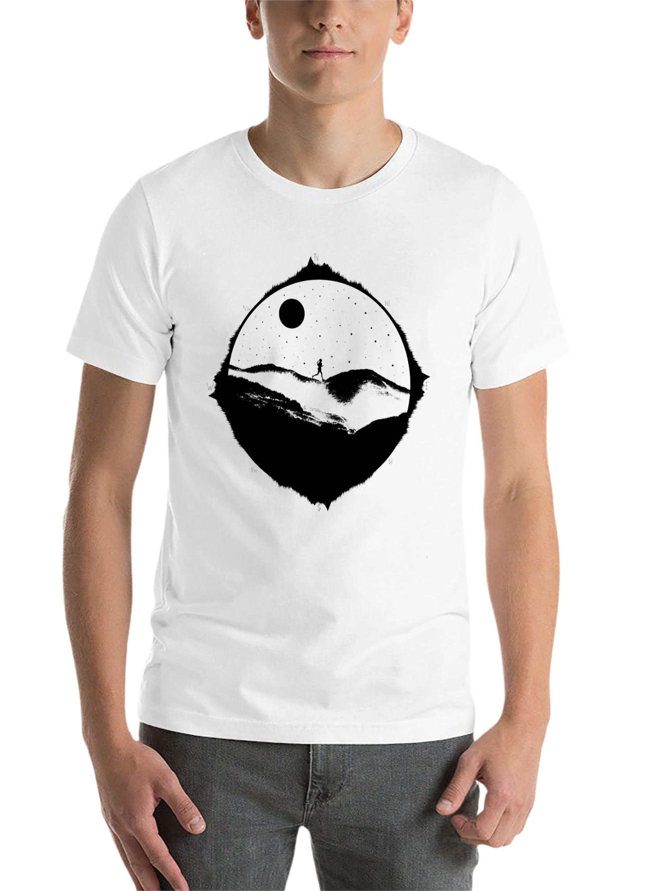 Black Nightscape Graphic T-Shirt - Black view 14