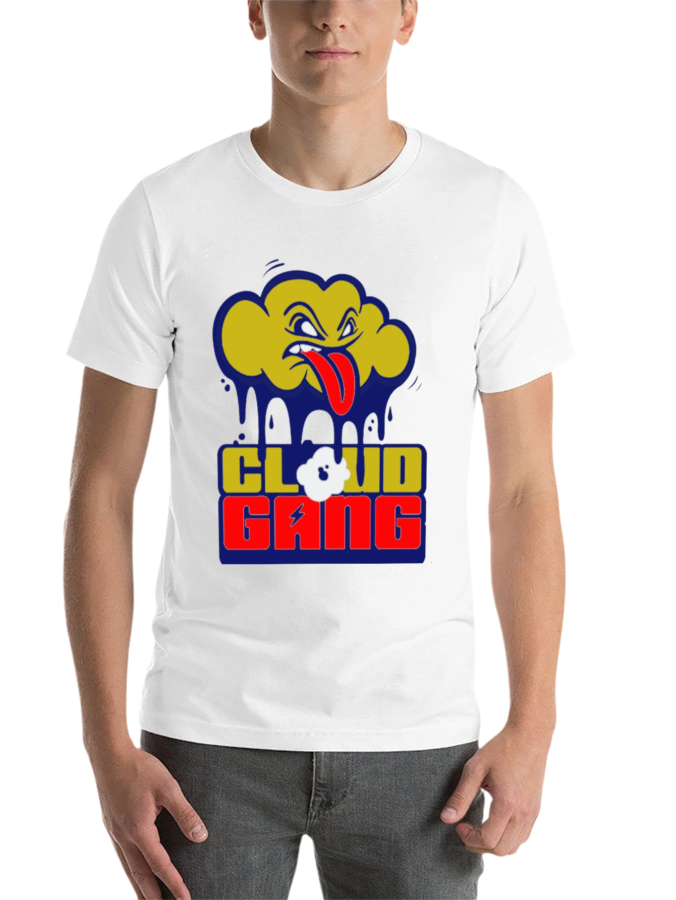 Black Cloud Gang Graphic T-Shirt - Black Crew Neck Tee view 14