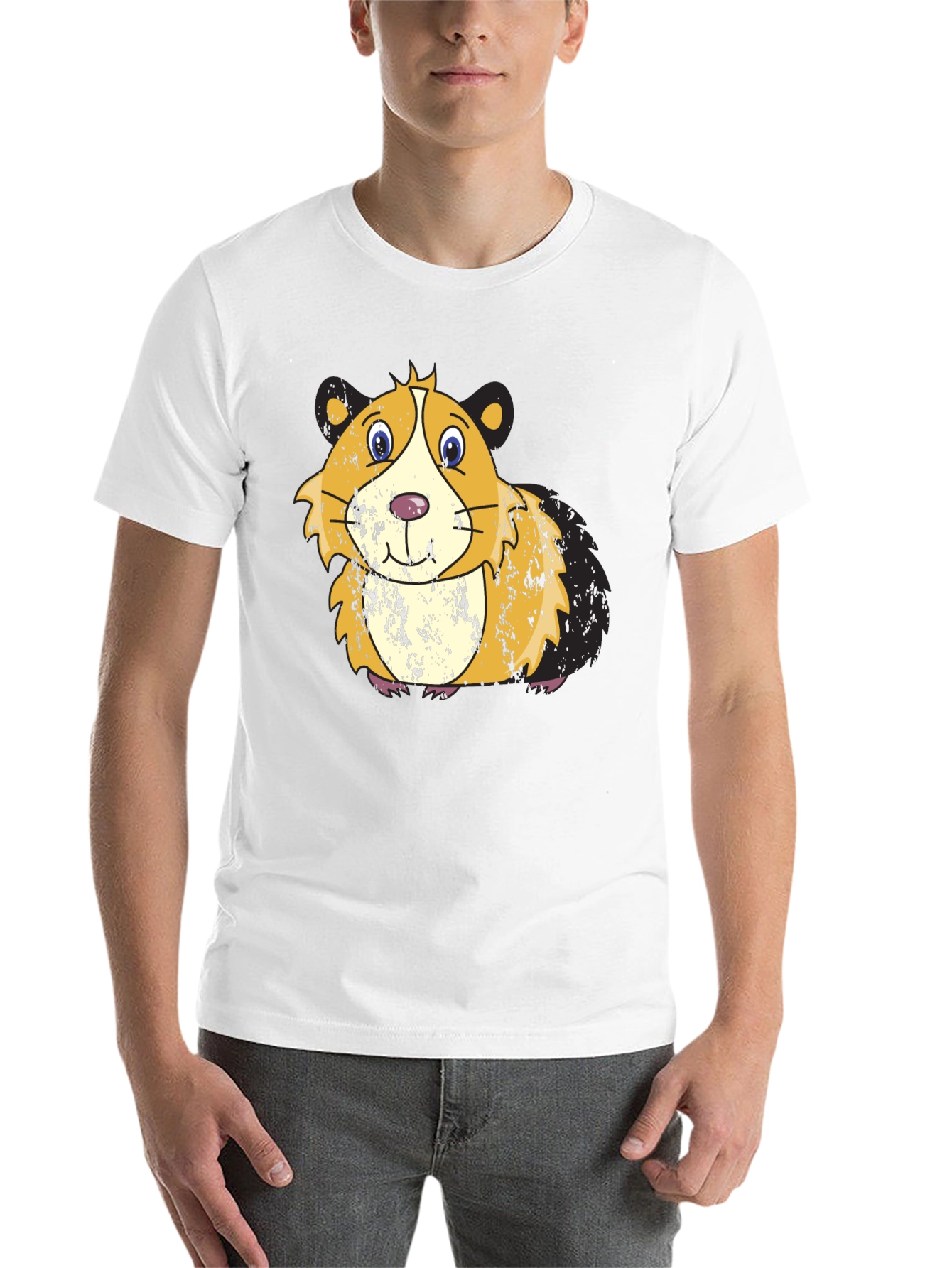 Black Cute Guinea Pig Graphic Tee view 14