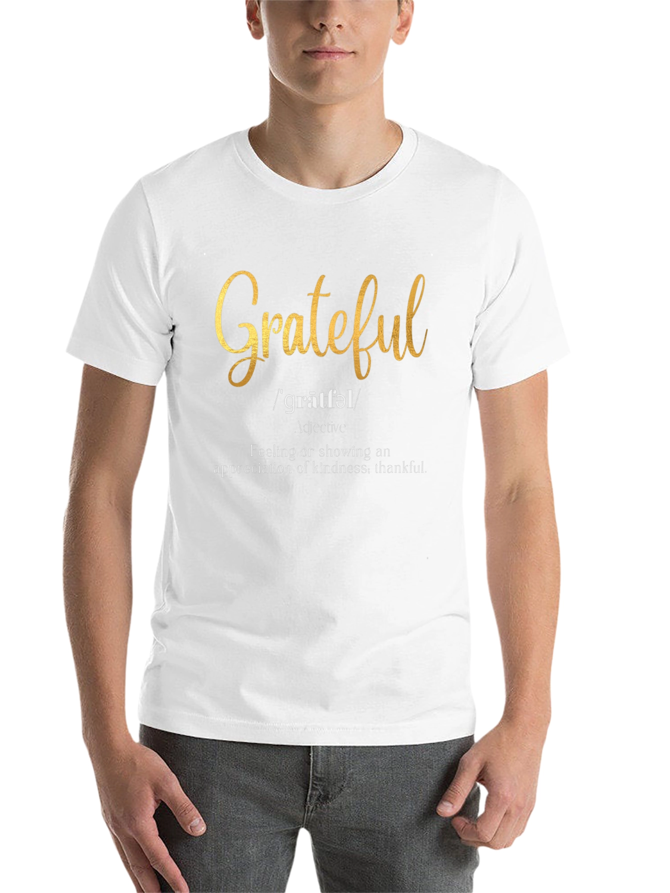 Black Grateful Definition T-Shirt - Black view 14