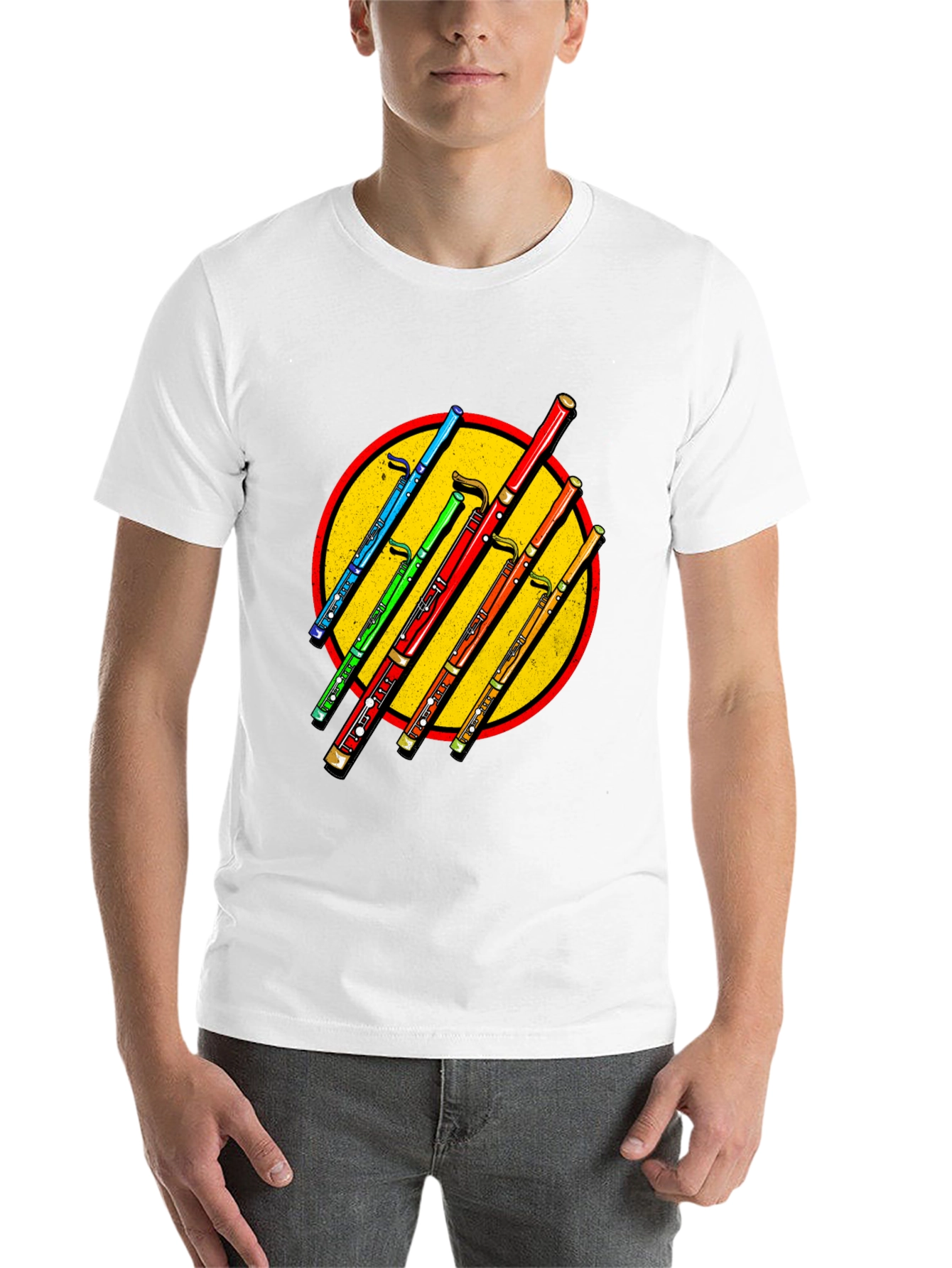 Black Bassoon Circle Graphic Tee view 14
