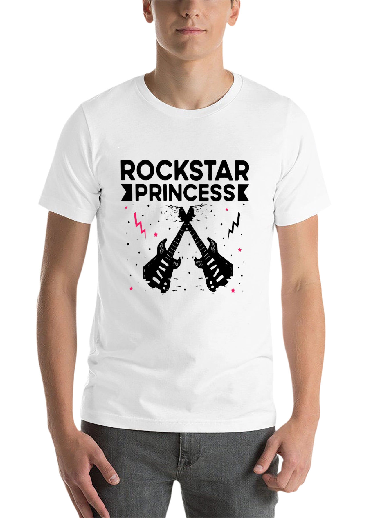 Black Rockstar Princess T-Shirt - Black Graphic Tee view 14