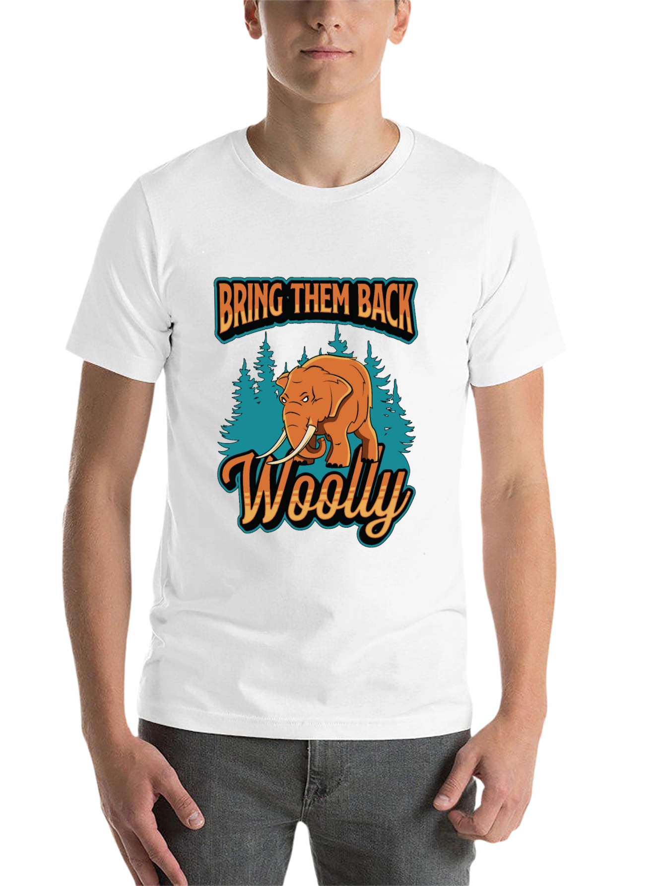 Black Bring Them Back Woolly Mammoth T-Shirt view 14