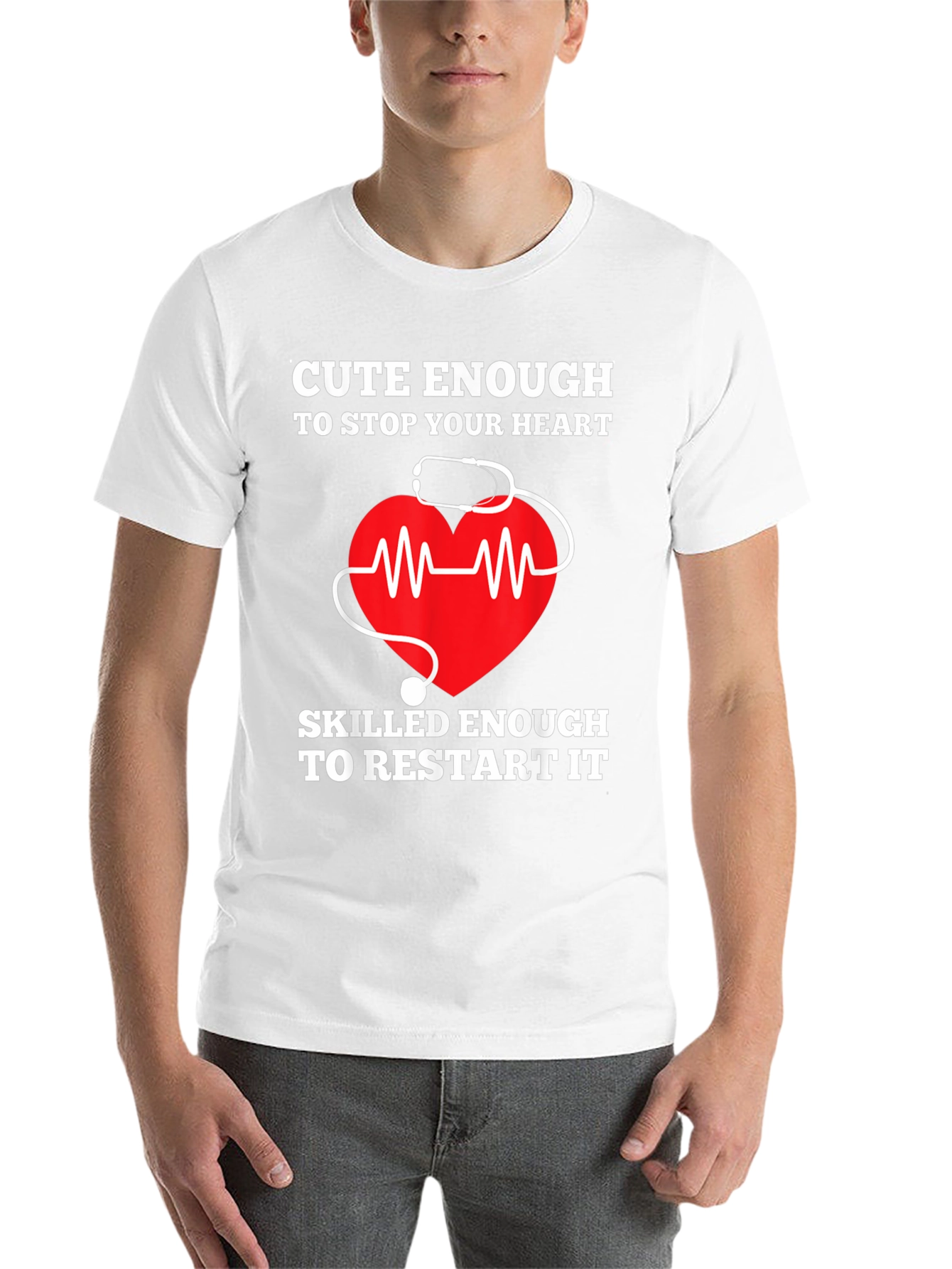 Black Cute Enough to Stop Your Heart T-Shirt view 14