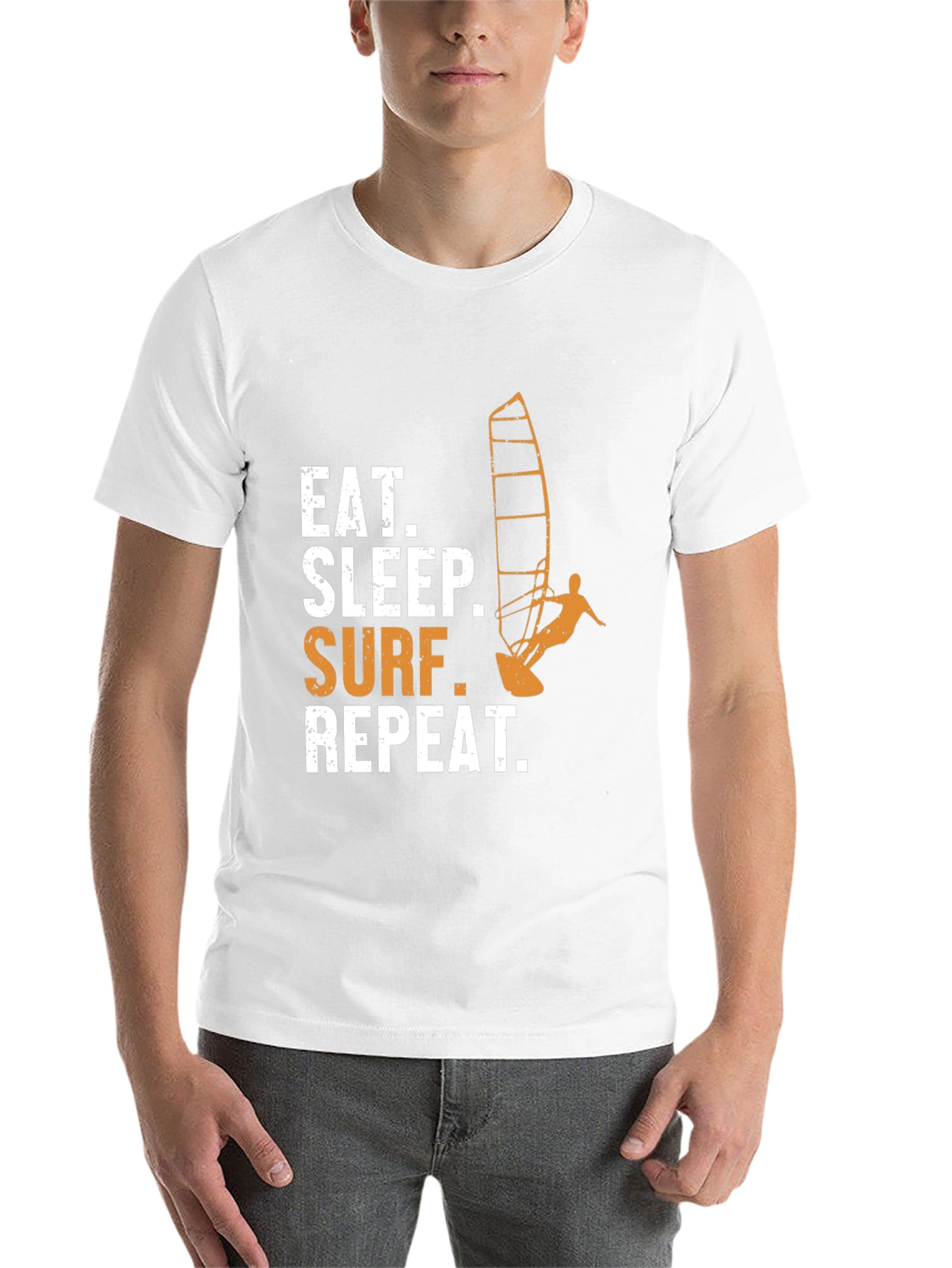 Black Eat Sleep Surf Repeat T-Shirt view 14
