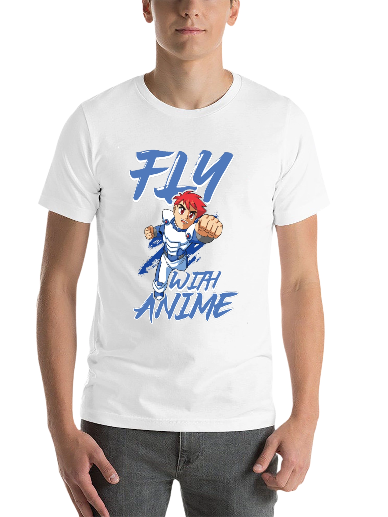 Black Fly With Anime Graphic T-Shirt view 14