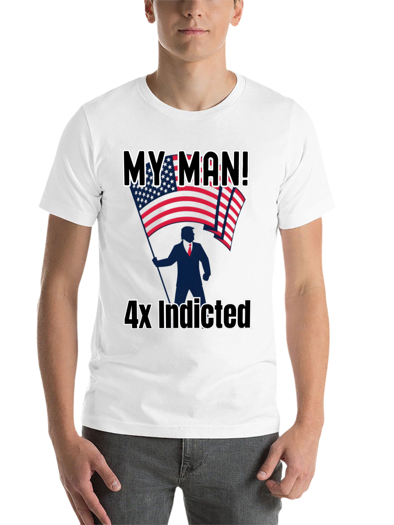 Black My Man! 4x Indicted Graphic T-Shirt view 14