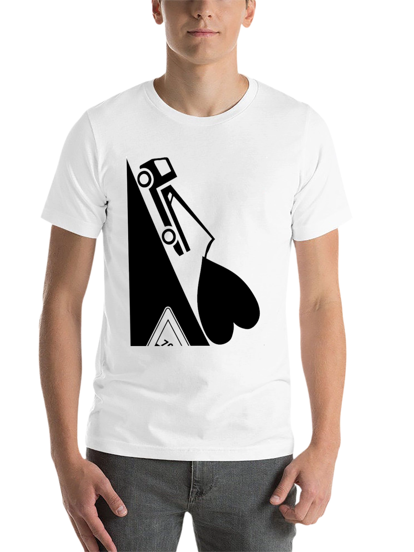 Black Truck & Heart Black T-Shirt view 14