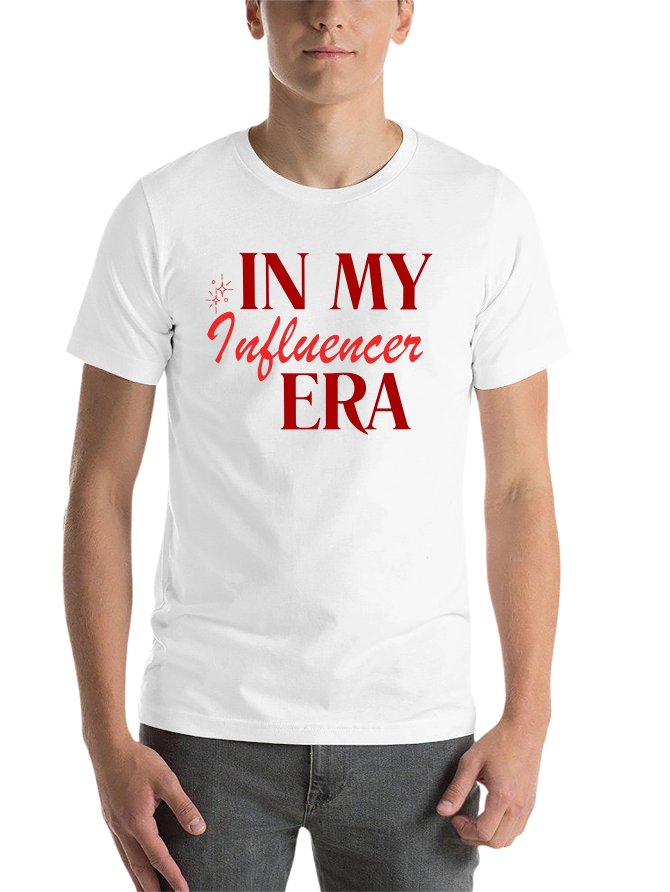 Black In My Influencer Era Graphic Tee - Trendy Black T-Shirt view 14