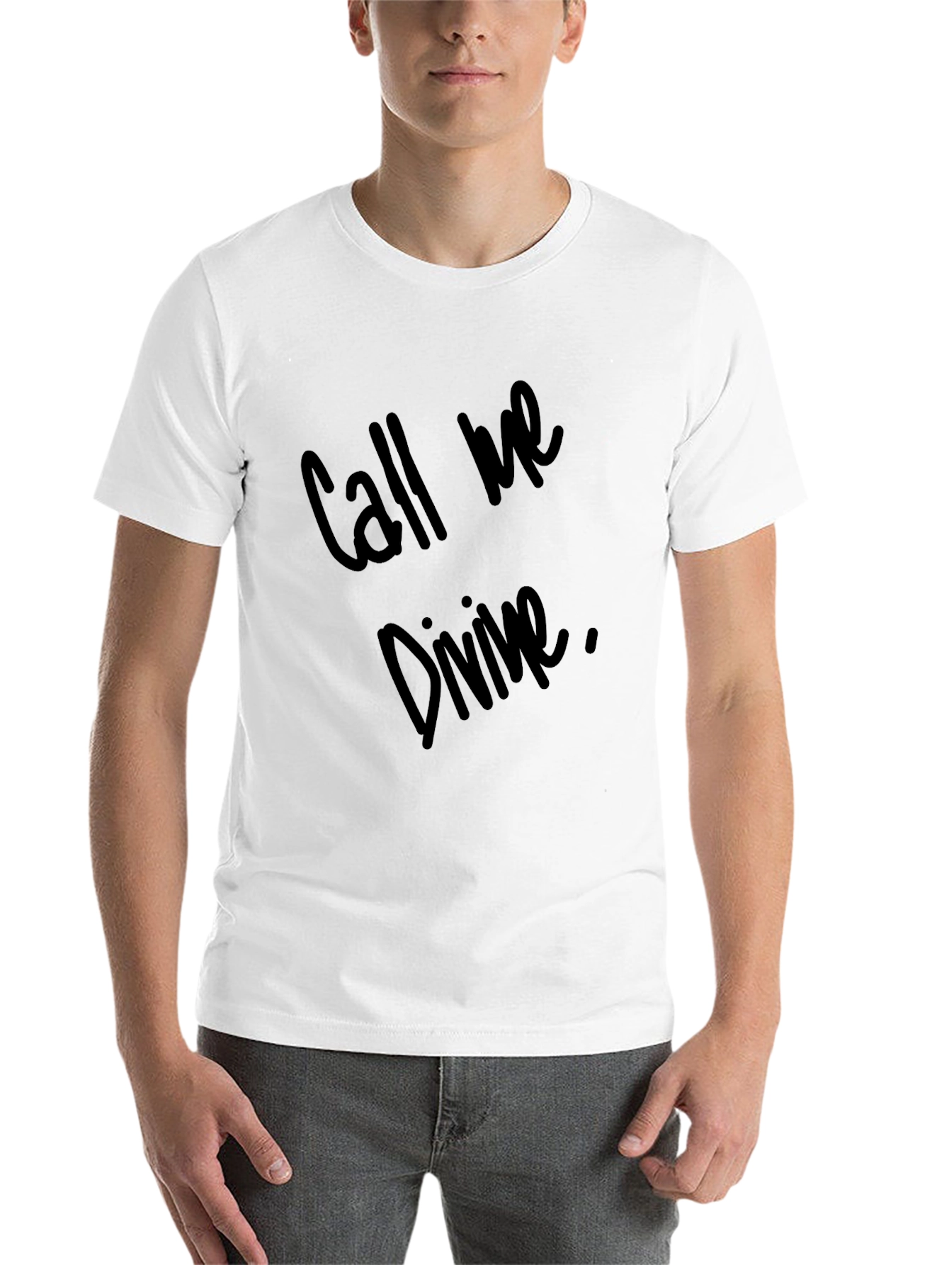Black Call Me Divine Black T-Shirt view 14