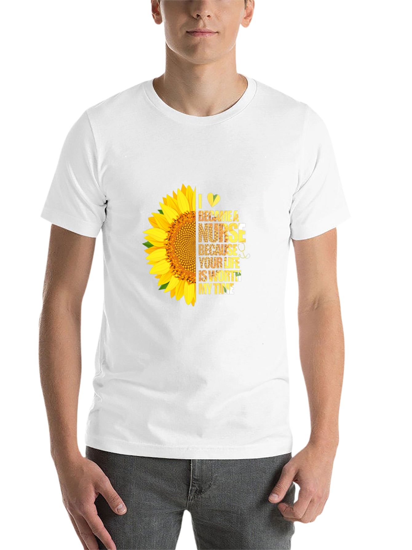 Black Nurse Sunflower Graphic Tee - Black view 14