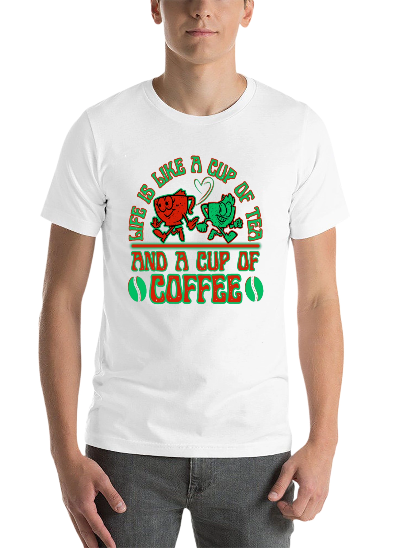 Black Life Is Like A Cup of Tea and Coffee Graphic T-Shirt view 14