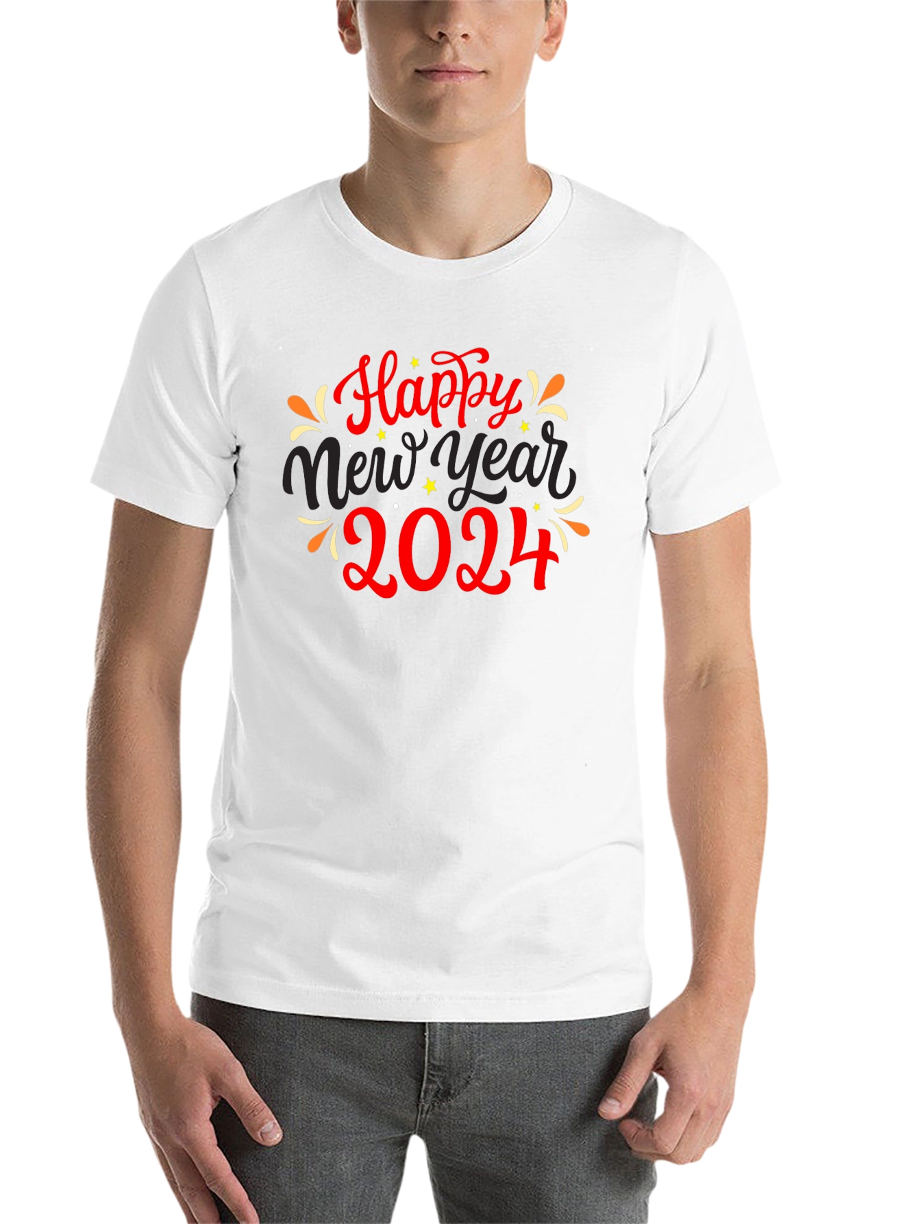 Black Happy New Year 2024 Graphic Tee view 14
