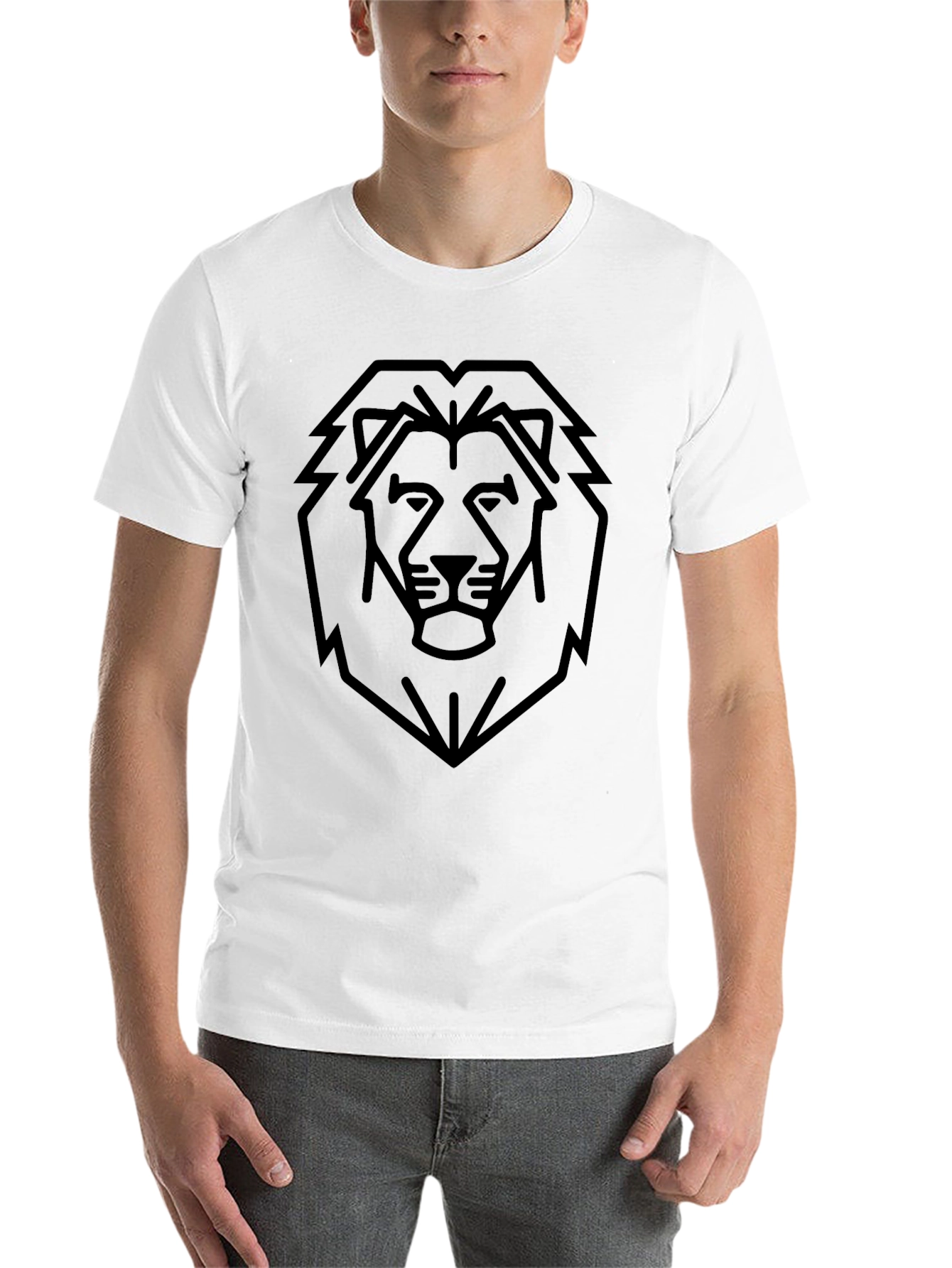 Black Lion Graphic Black T-Shirt view 14
