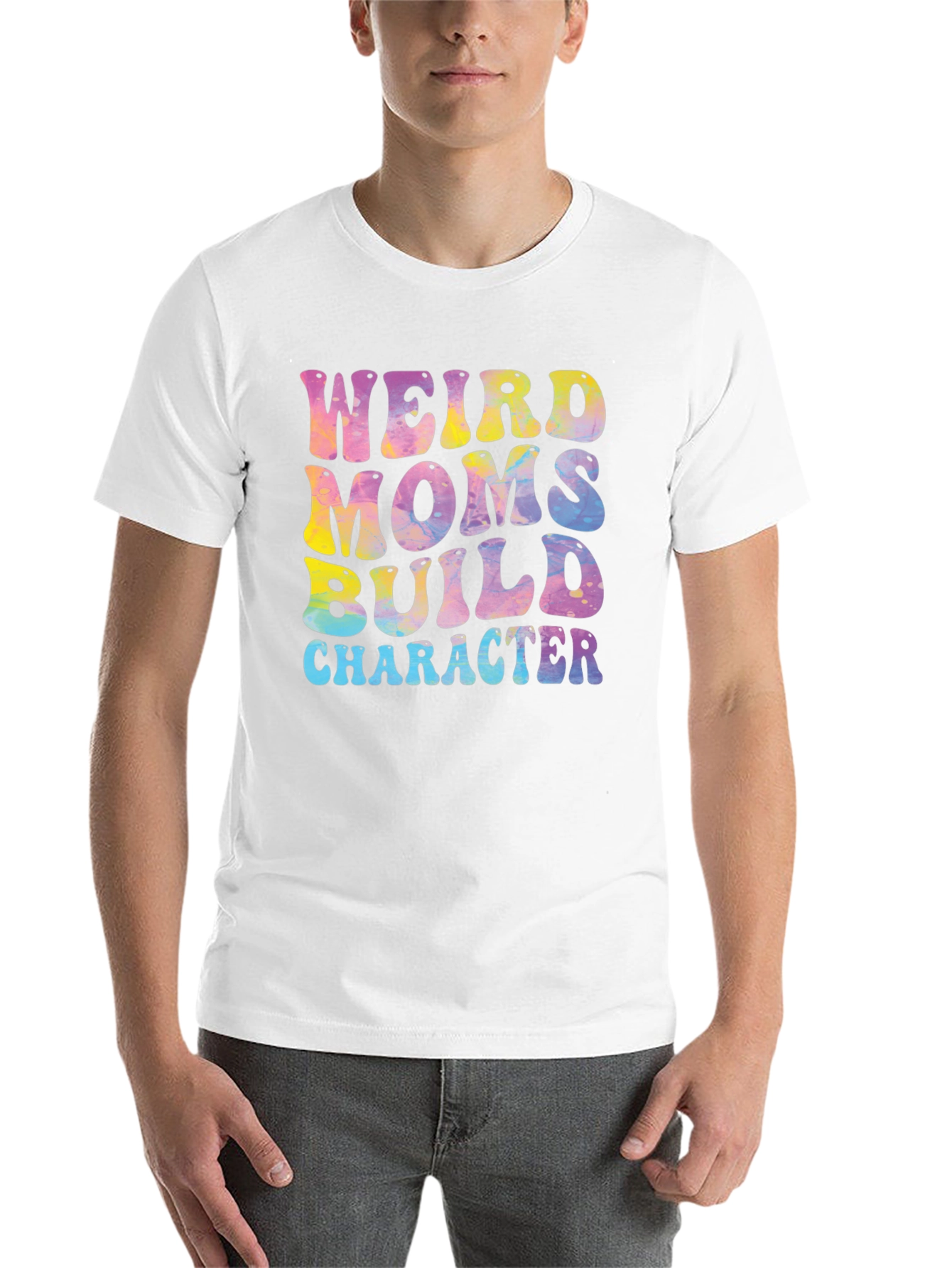 Black Weird Moms Build Character Graphic Tee view 14