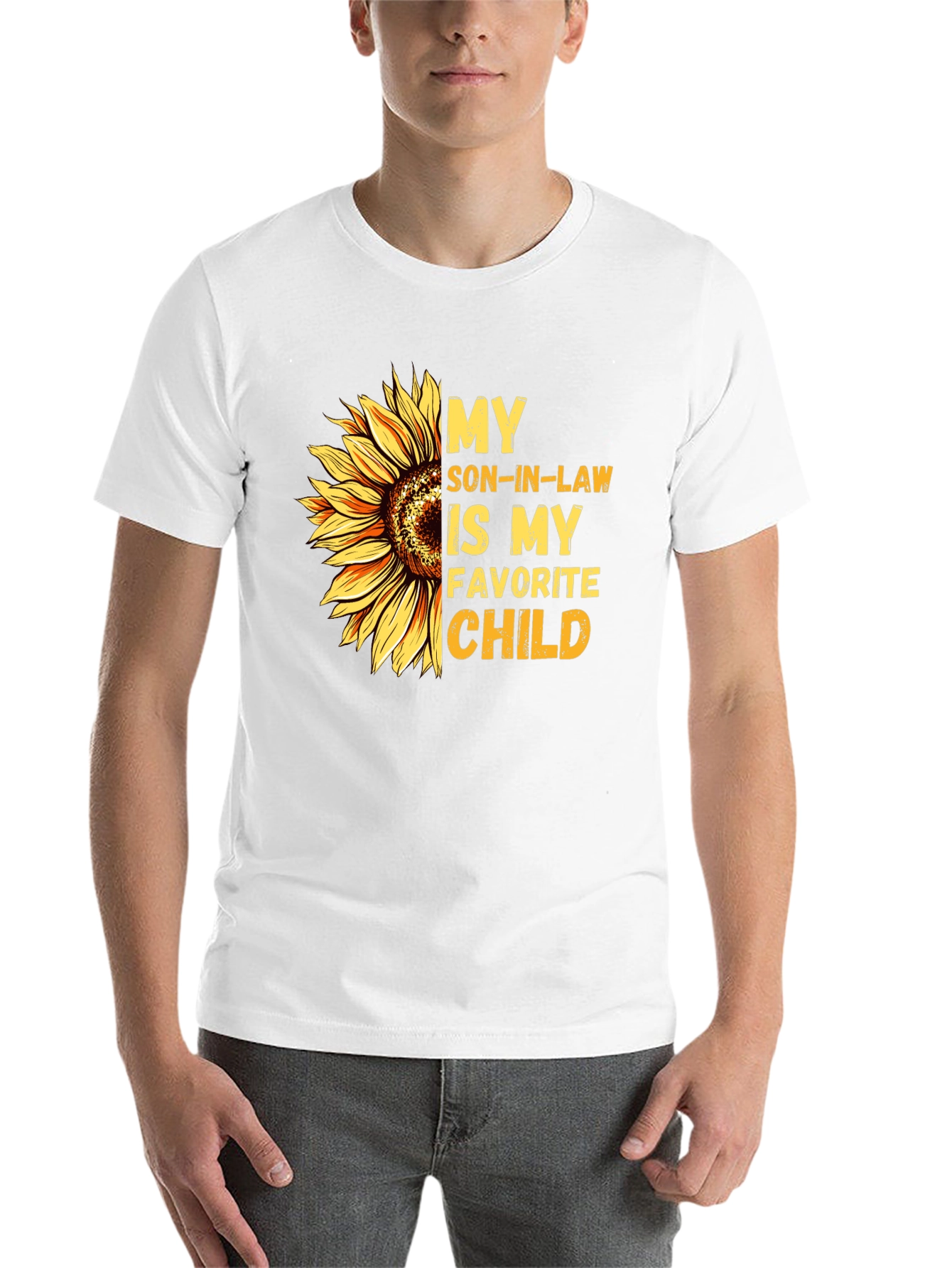 Black My Son-In-Law is My Favorite Child Sunflower Graphic Tee view 14