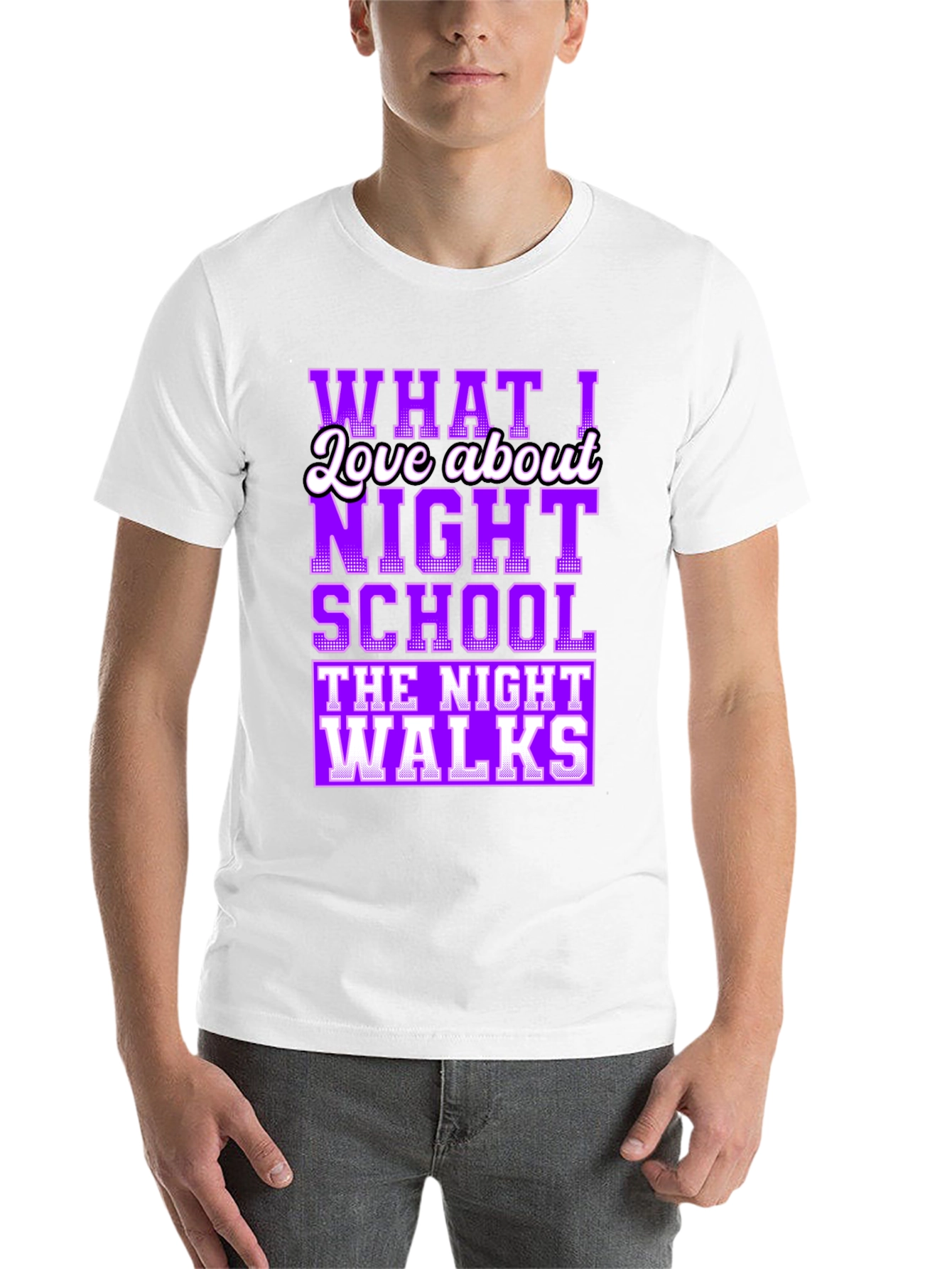 Black Night School Graphic T-Shirt - Humorous Tee view 14