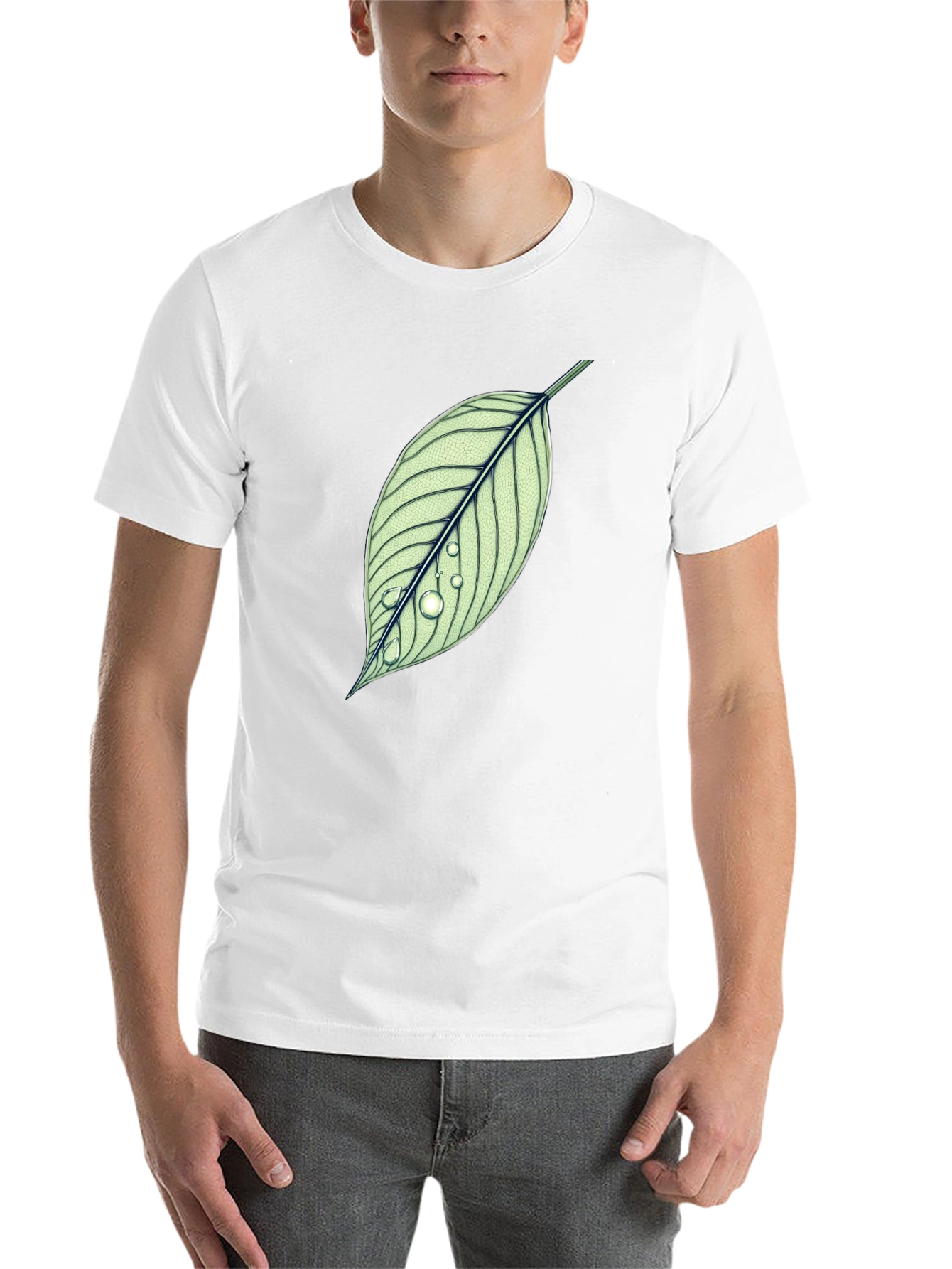 Black Leaf T-Shirt - Nature Inspired Graphic Tee view 14