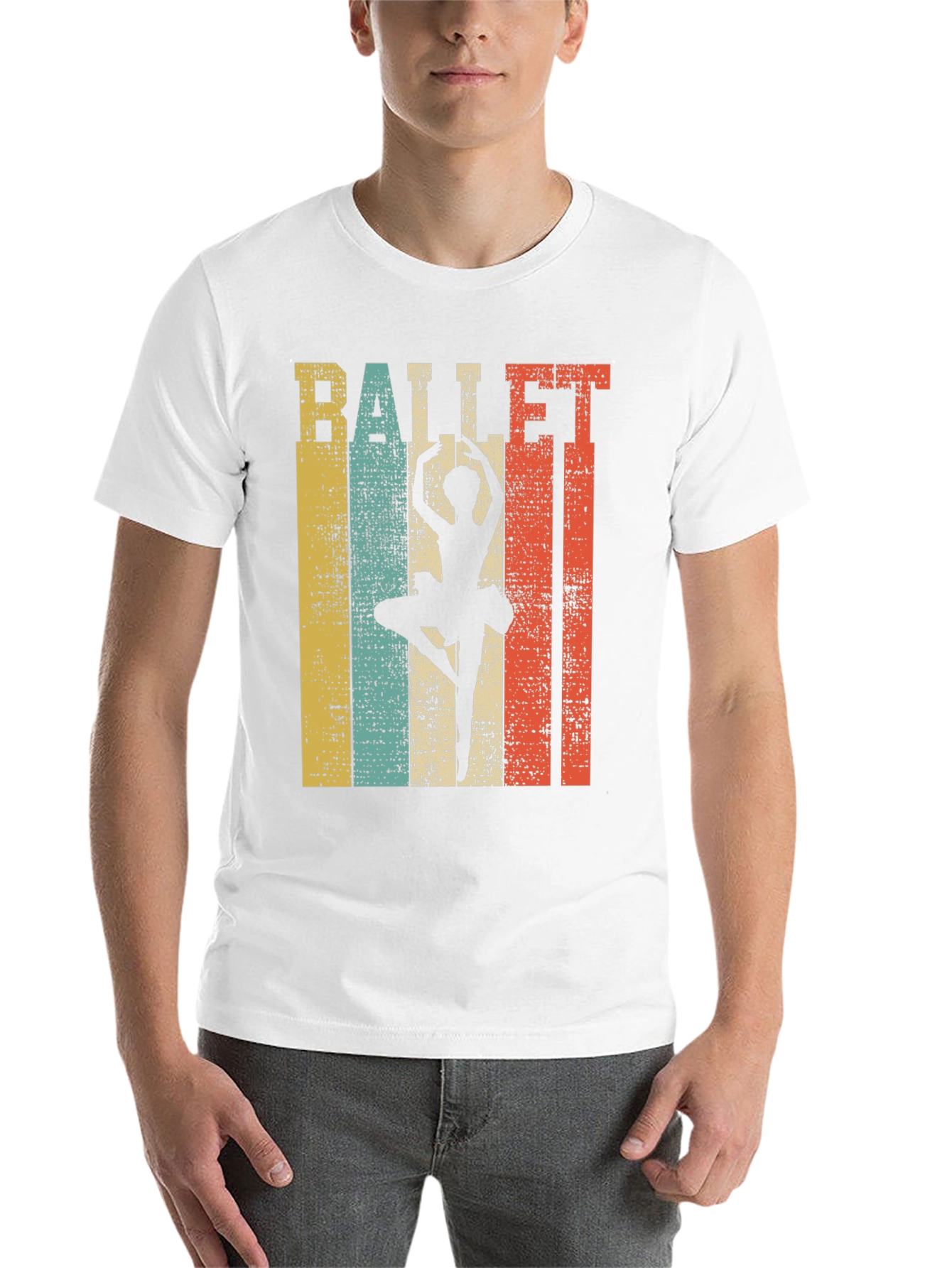 Black Ballet Dancer Retro Style Graphic Tee view 14