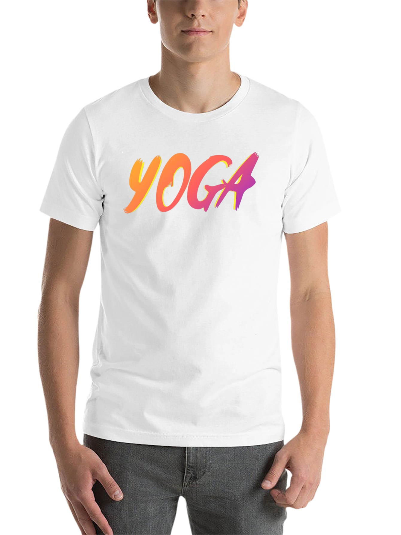 Black Yoga Tee - Gradient Design view 14