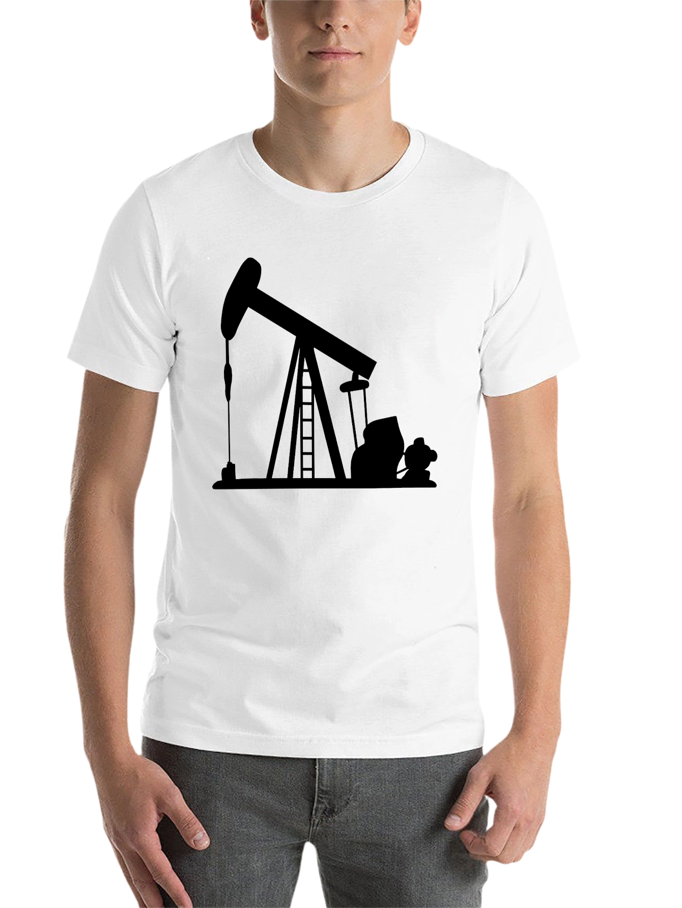 Black Oil Derrick Graphic T-Shirt - Black view 14