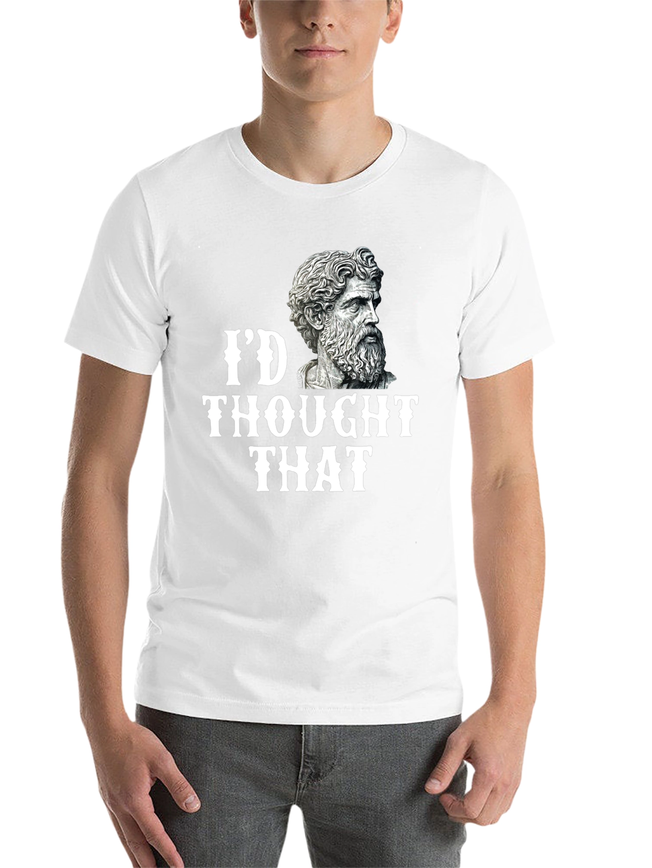 Black I'd Thought That T-Shirt - Philosopher view 14