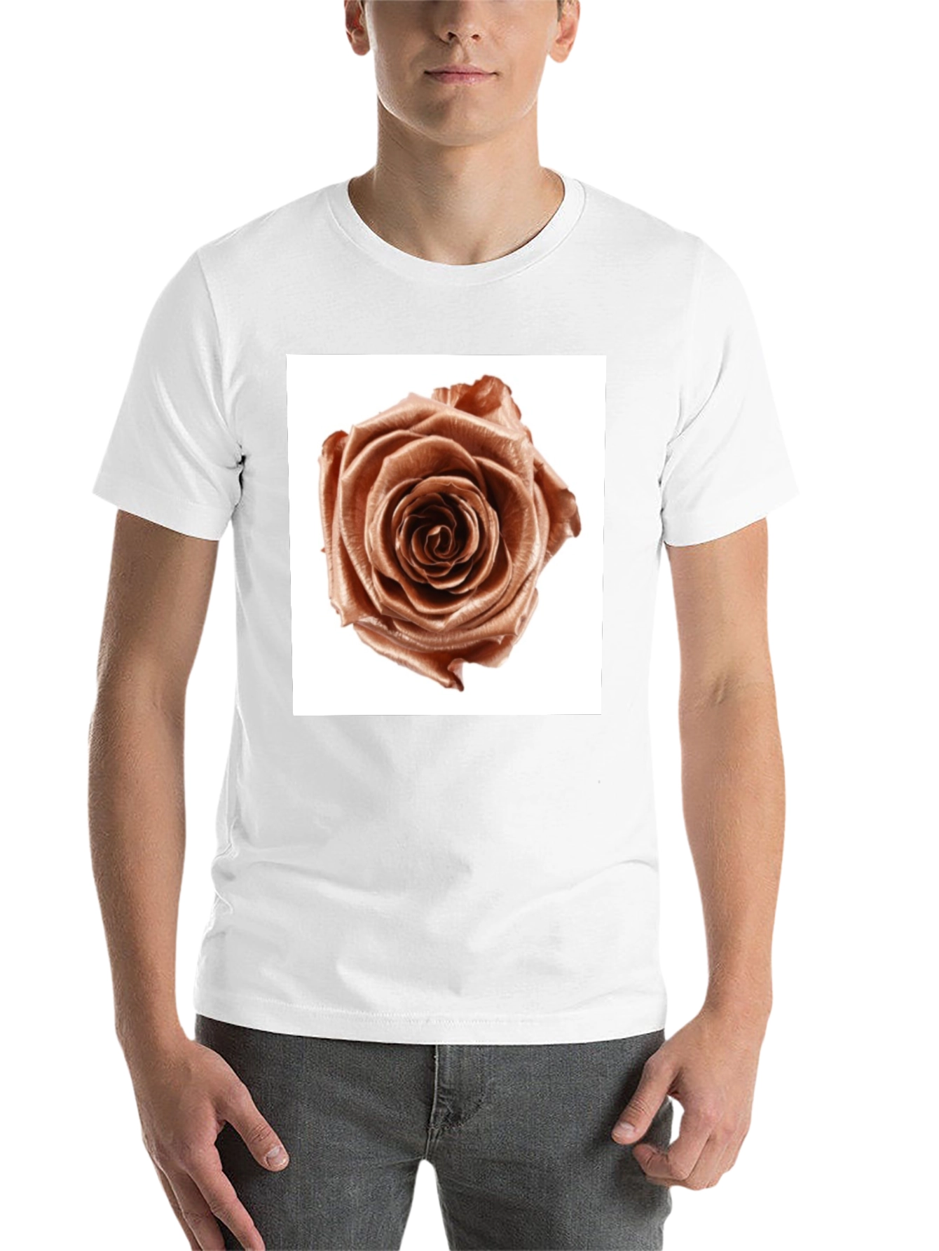 Black Rose Graphic Tee - Modern Floral Design view 14