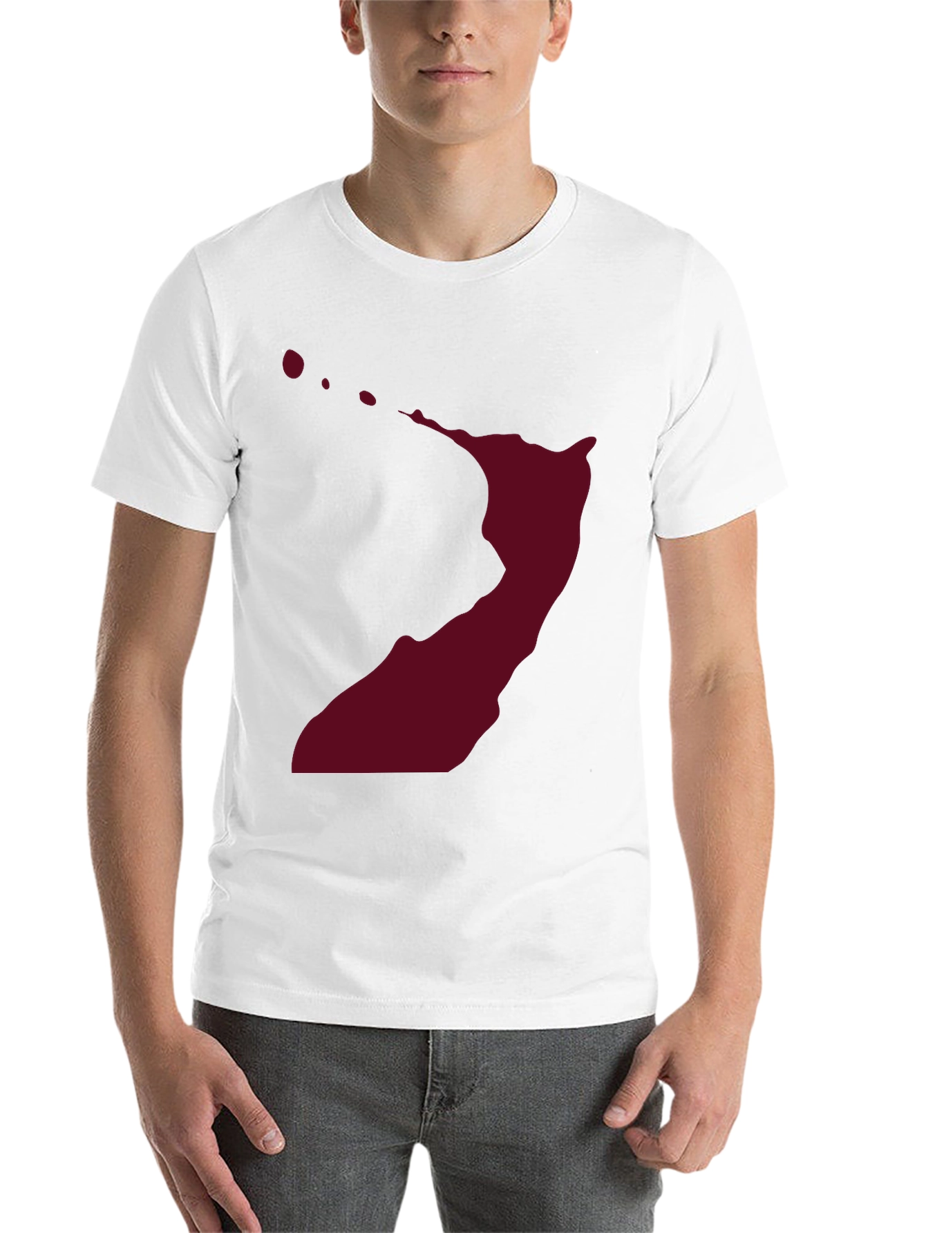 Black Abstract Splatter Graphic Black T-Shirt view 14