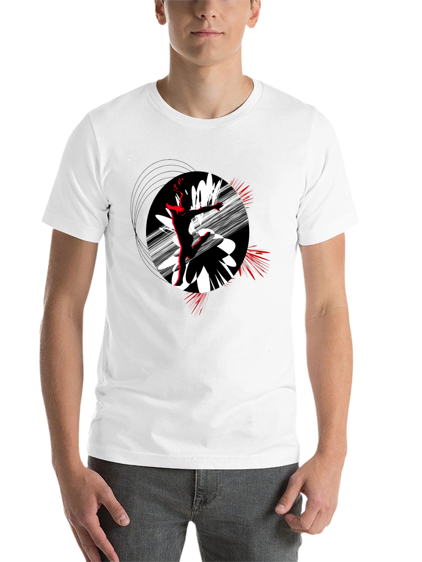 Dynamic Dancer Graphic Tee - Black Unisex T-Shirt - 14
