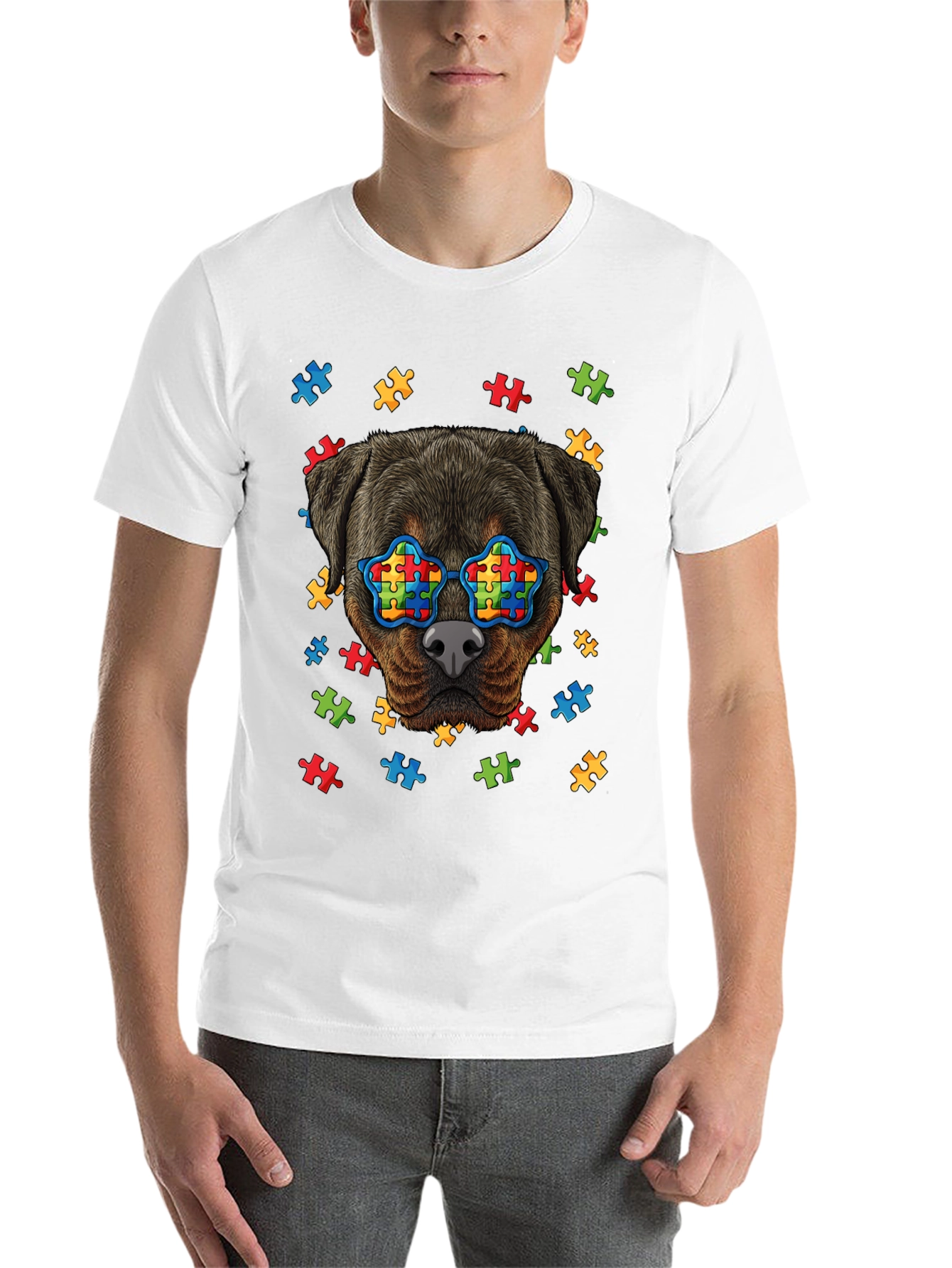 Autism Awareness Rottweiler T-Shirt - 14