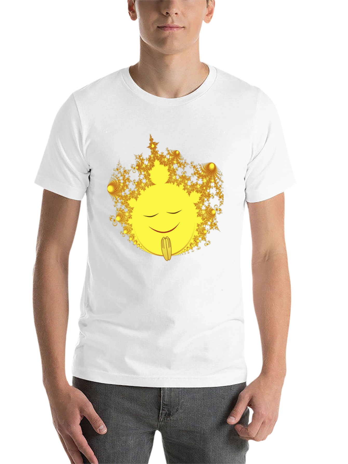 Meditating Sun Graphic T-Shirt - Relaxed Fit - 14