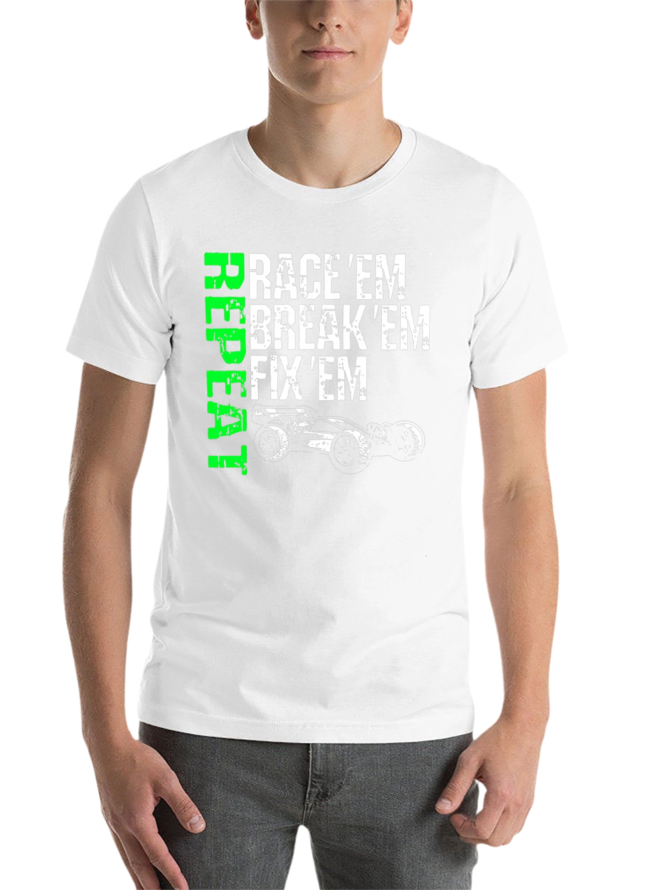 Black Race 'Em, Break 'Em, Fix 'Em T-Shirt view 14