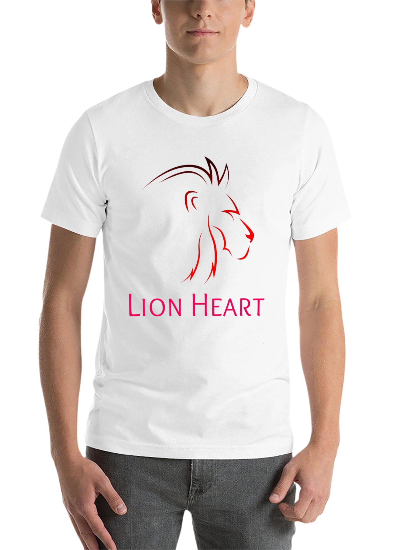 Black Lion Heart Graphic Tee - Black view 14