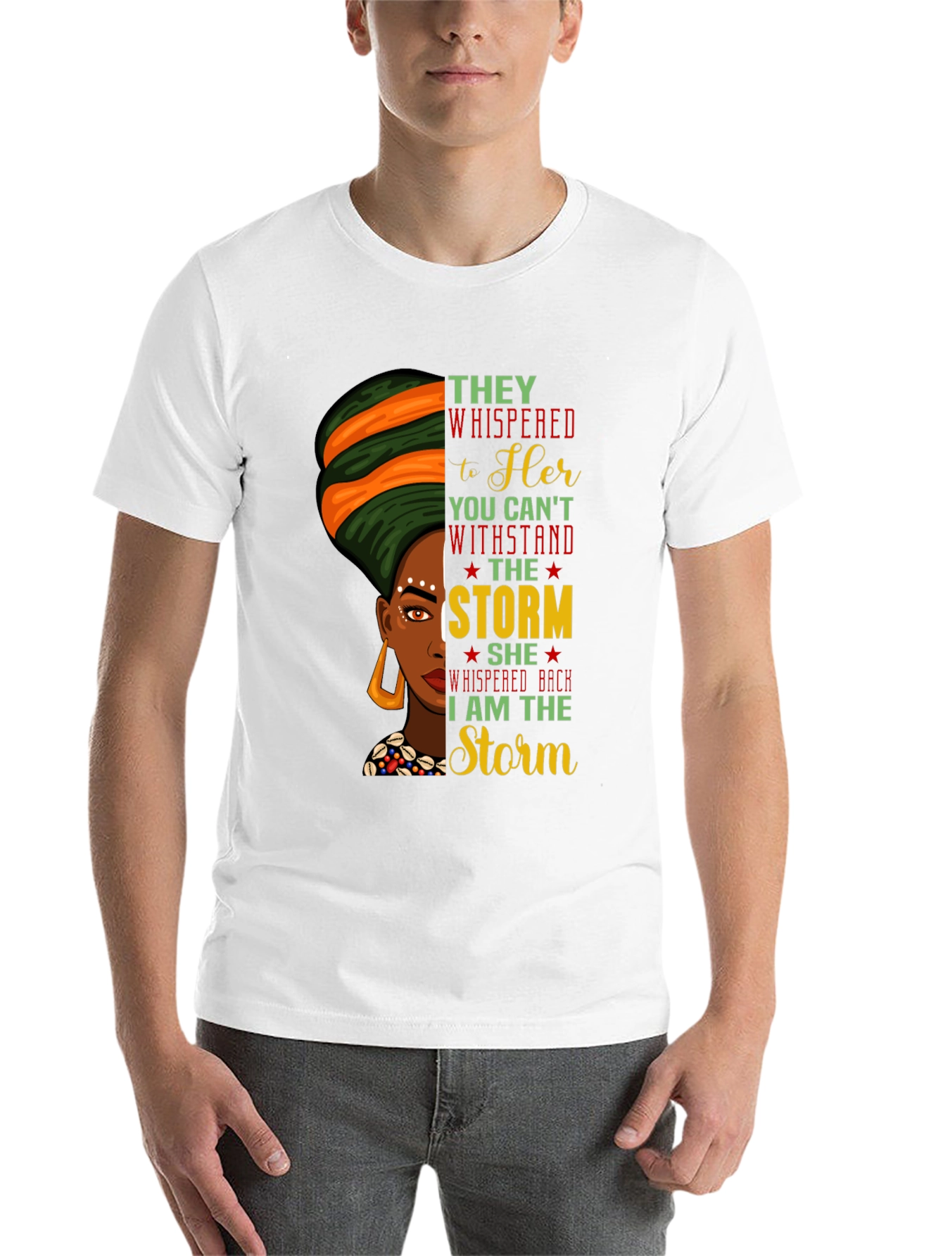 Black Empowered Black Woman T-Shirt - I Am The Storm Graphic Tee view 14