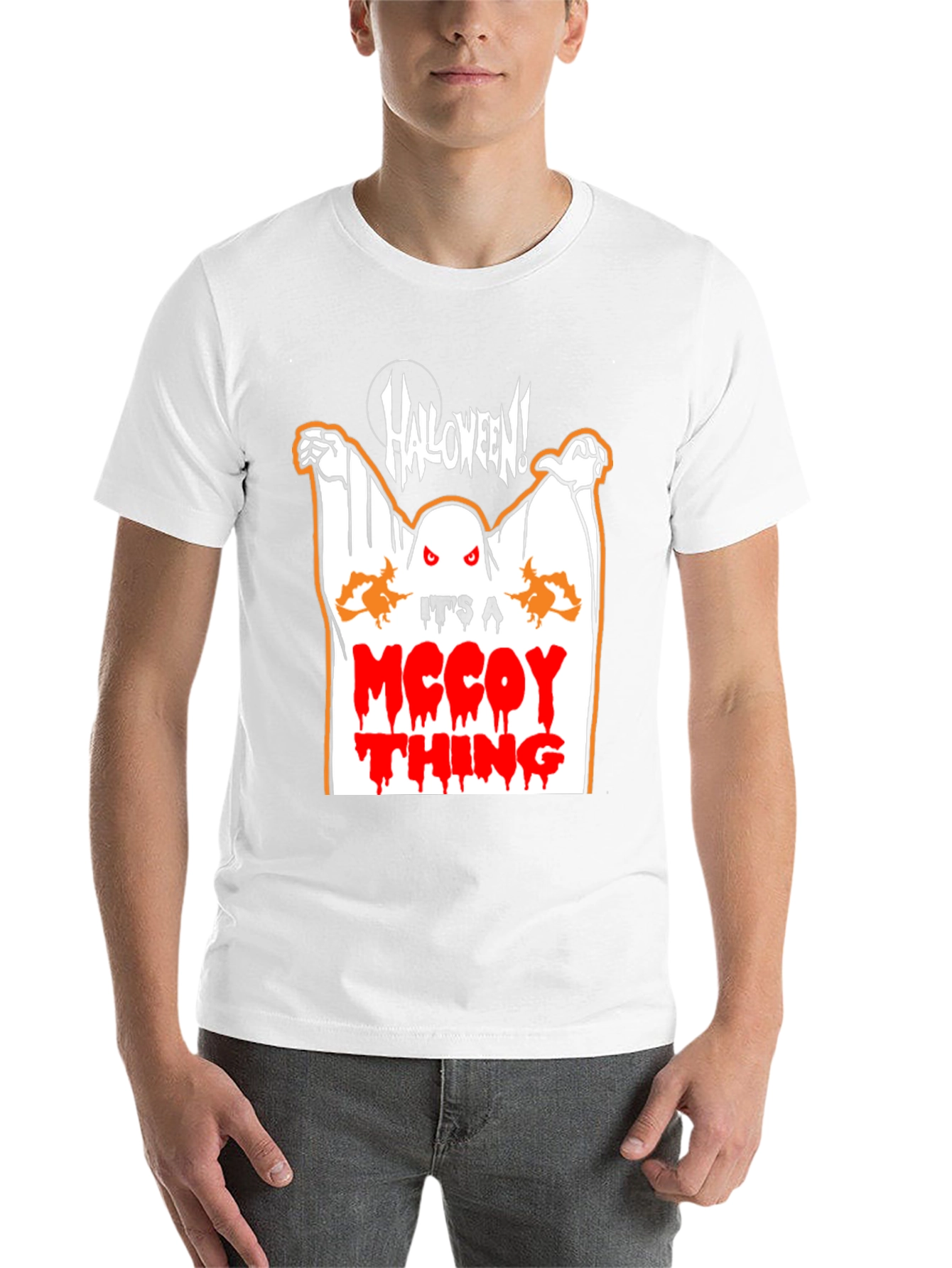 Black Halloween McCoy Thing Ghost Graphic T-Shirt view 14