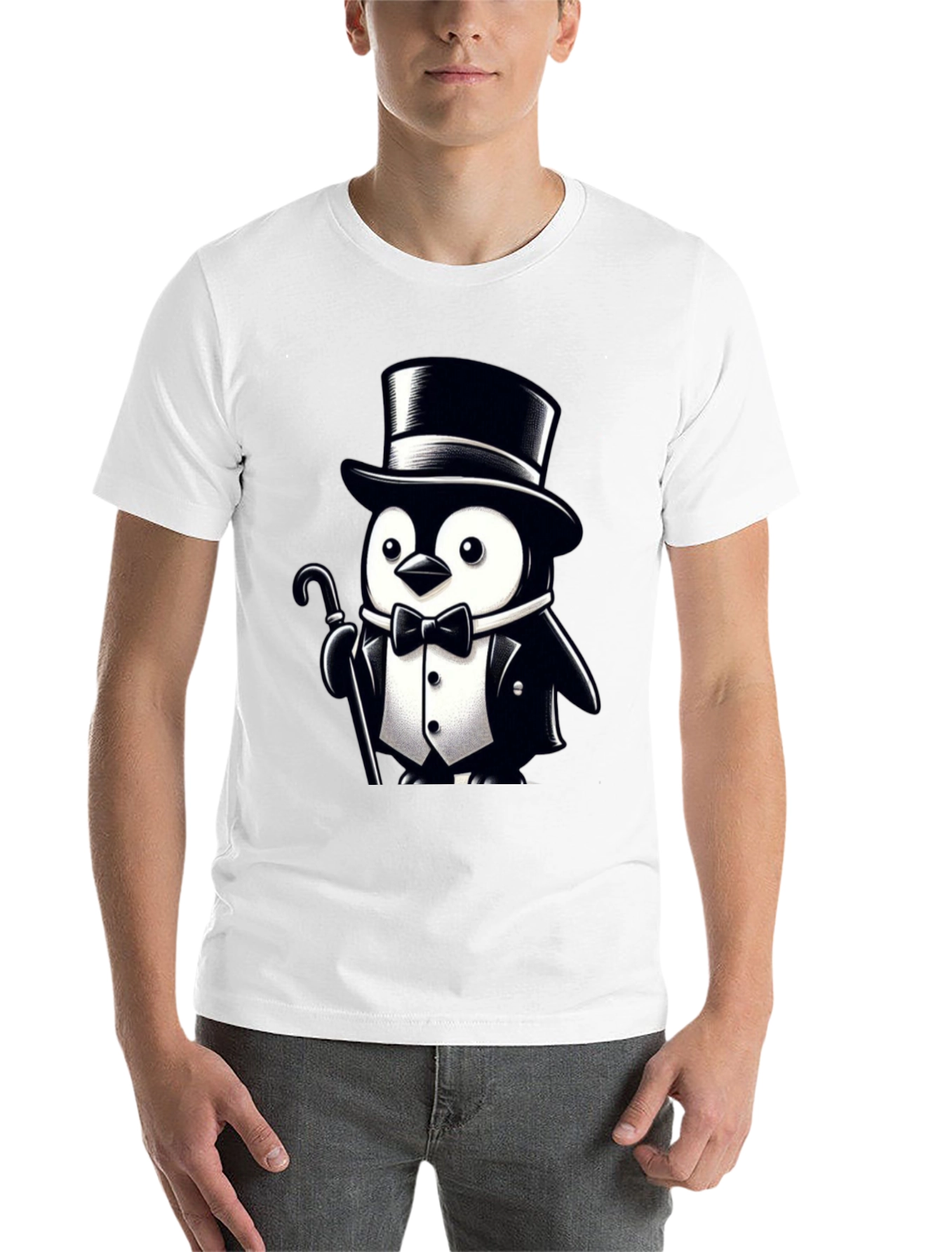 Black Penguin Tuxedo Graphic Tee - Classy Cool view 14