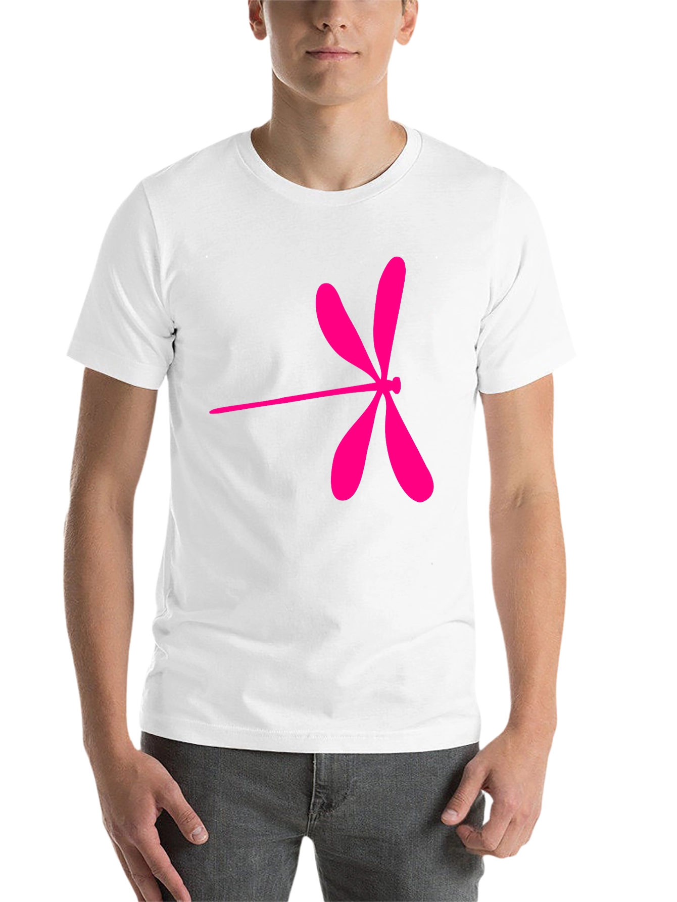Black Pink Dragonfly Graphic T-Shirt view 14