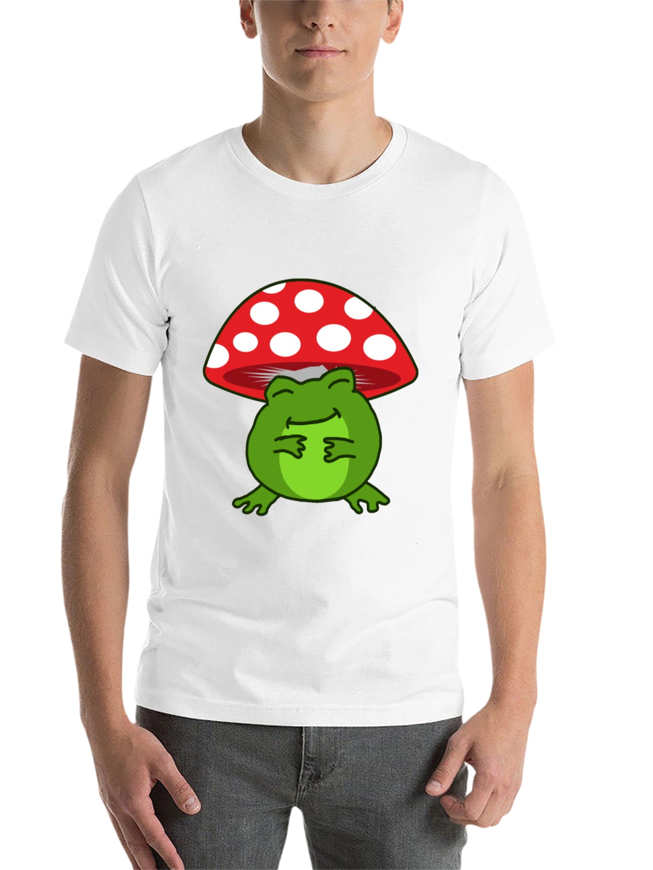 Black Frog Mushroom T-Shirt: Cute and Comfortable Tee view 14