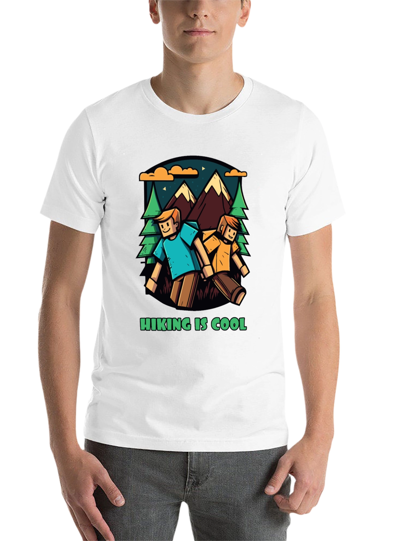 Black Hiking is Cool Graphic T-Shirt view 14
