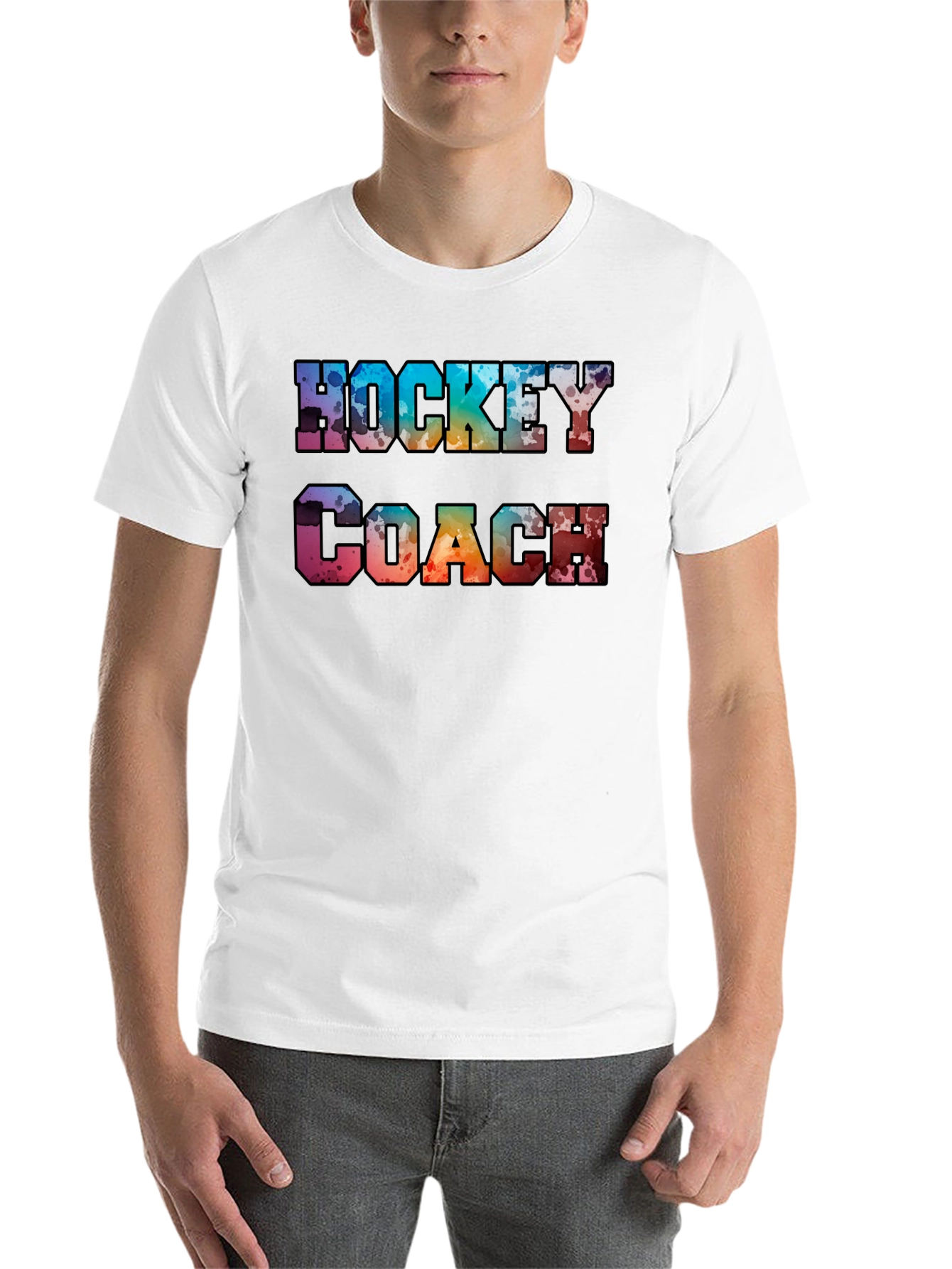 Black Hockey Coach Graphic Tee view 14
