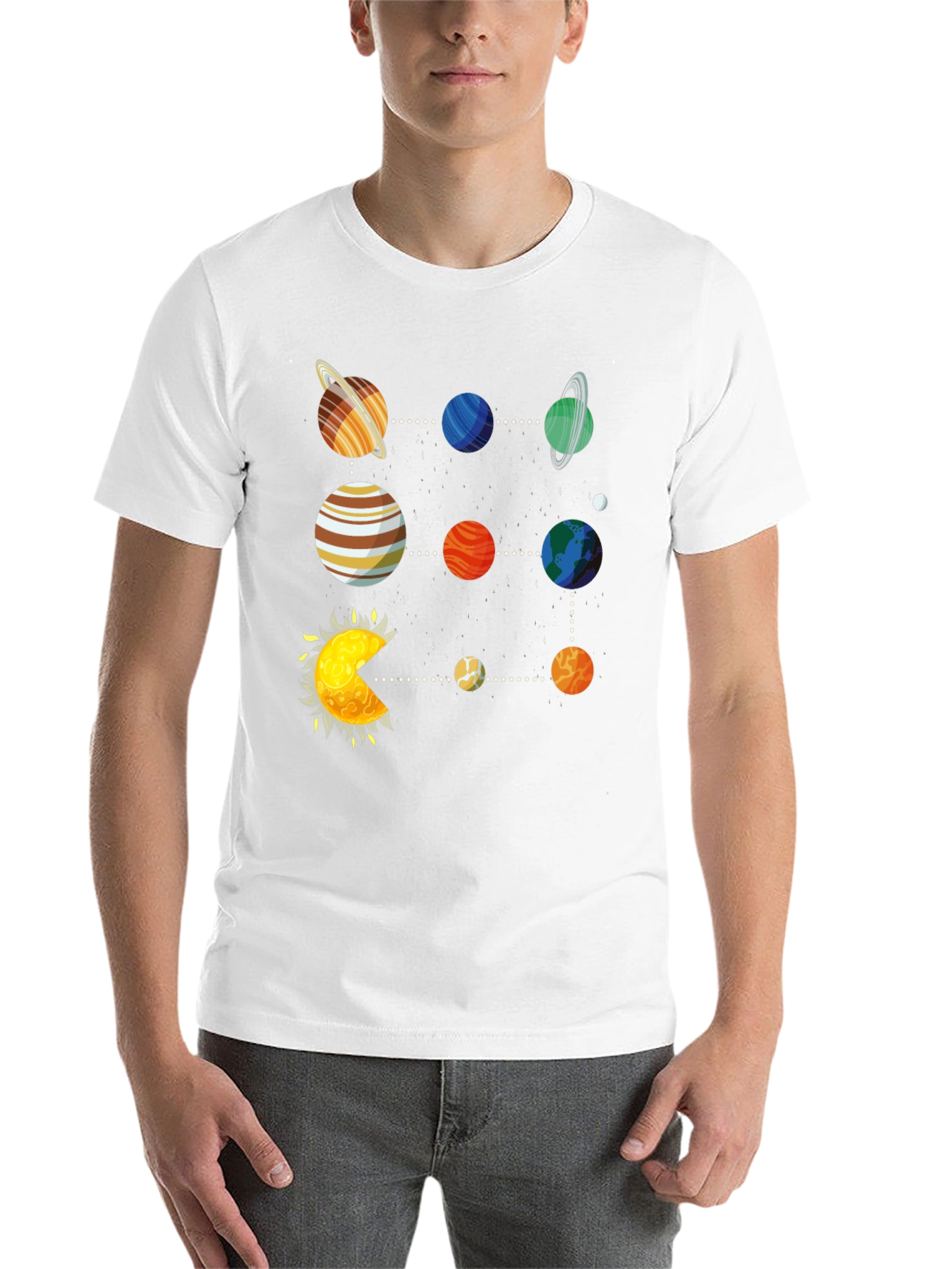 Black Solar System Graphic T-Shirt view 14