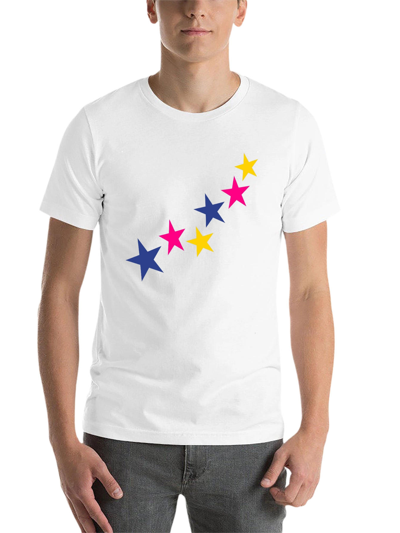 Black Starry Graphic Tee - Bold & Stylish Black T-Shirt view 14