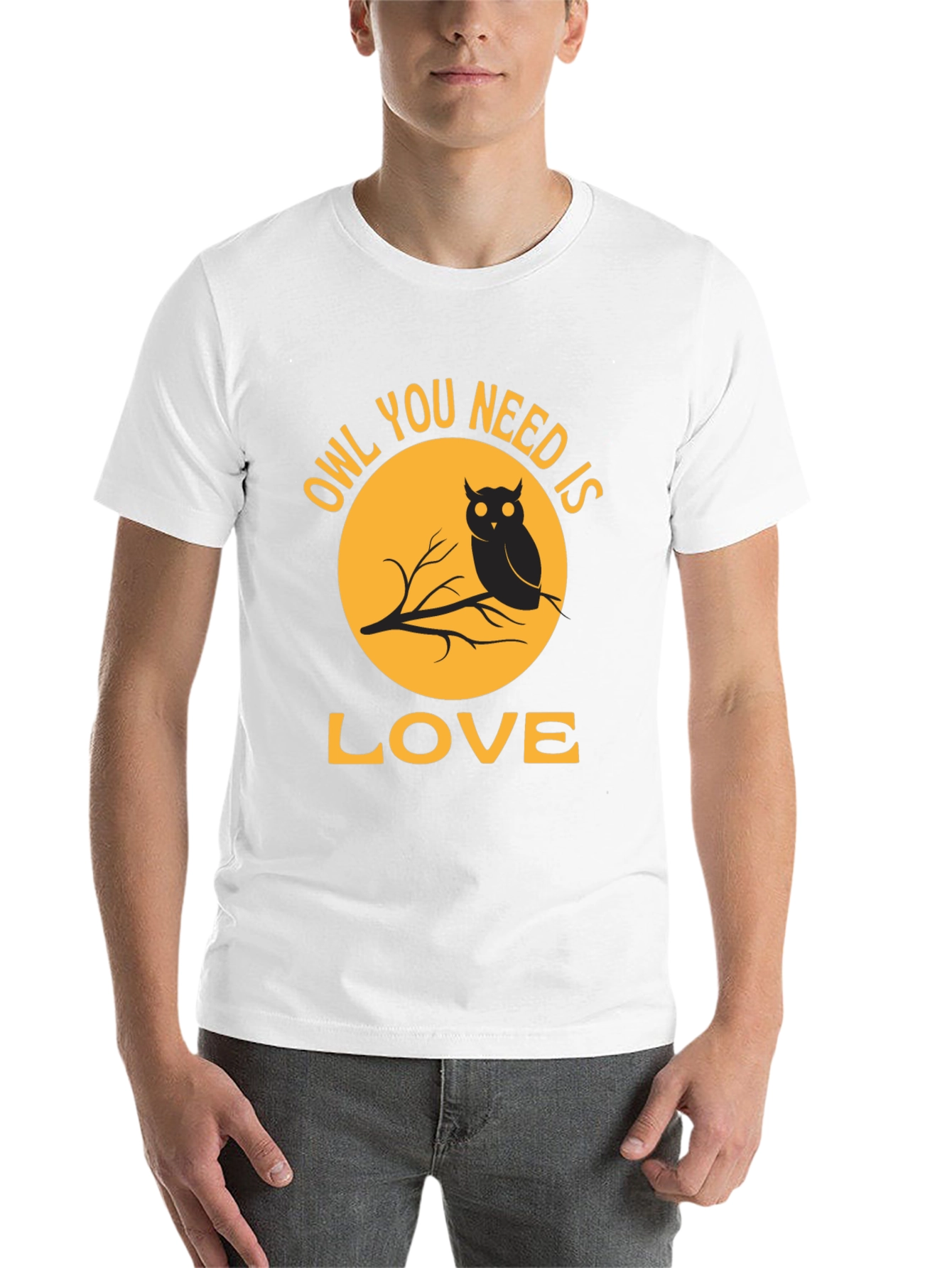 Black Owl You Need Is Love T-Shirt - Black view 14
