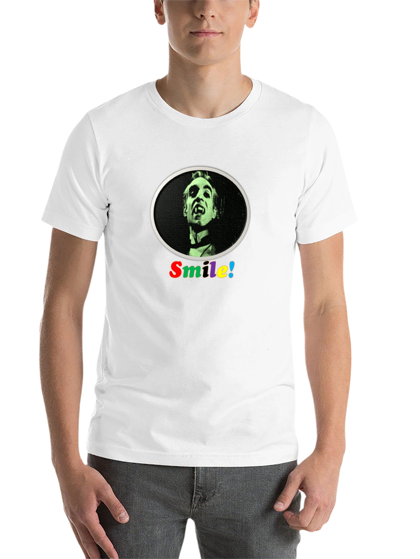Black Smile Vampire Tee - Unisex Graphic T-Shirt view 14